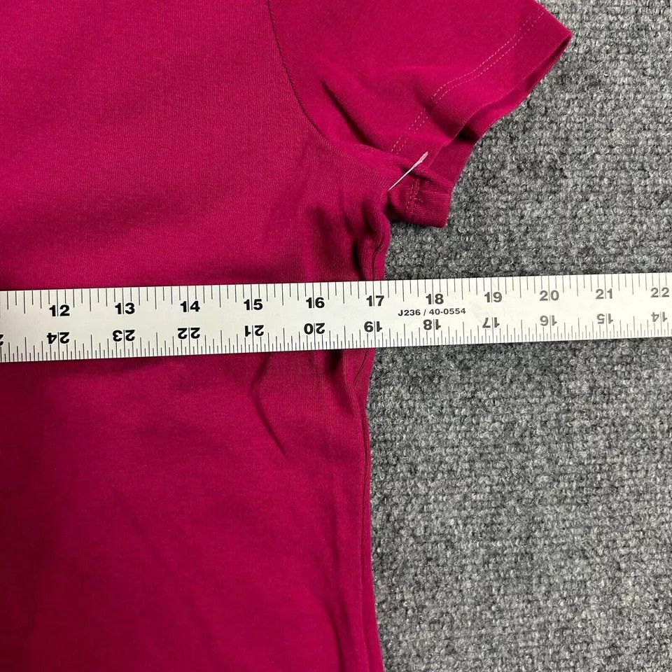 Talbots Talbots Top Womens Medium Pink V-Neck Casual Short Sleeve Size M / US 6-8 / IT 42-44 - 4 Thumbnail