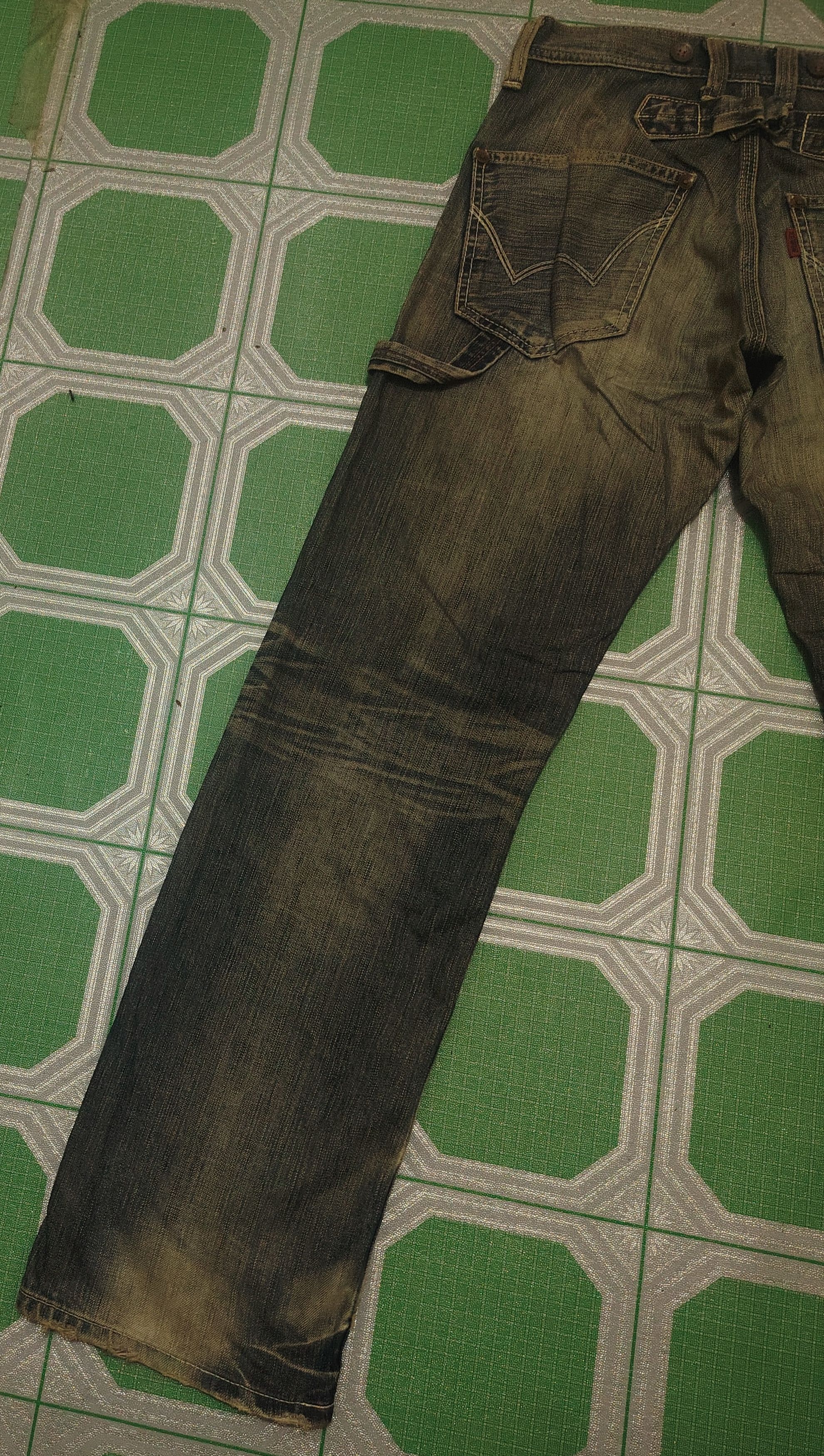 Edwin Japan Edwin Blue Trip Distressed Thrashed Jeans Buckle Back Size US 30 / EU 46 - 16 Thumbnail