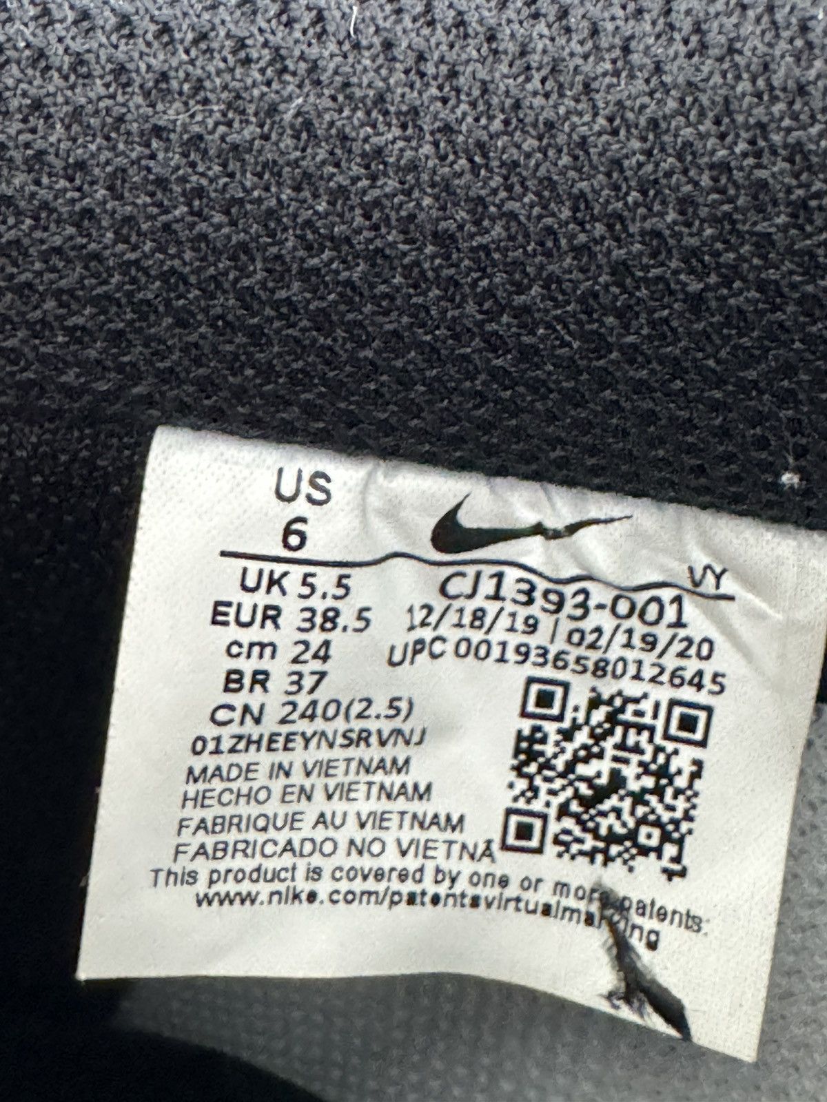 Nike Air Force 1 Bold Air Black White Size 6 Men Size US 6 / EU 39 - 7 Thumbnail