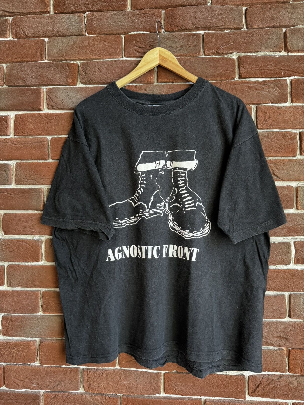 Band Tees Agnostic 90s Front hardcore Skinhead vintage Album Band Tee Size US L / EU 52-54 / 3 - 1 Thumbnail