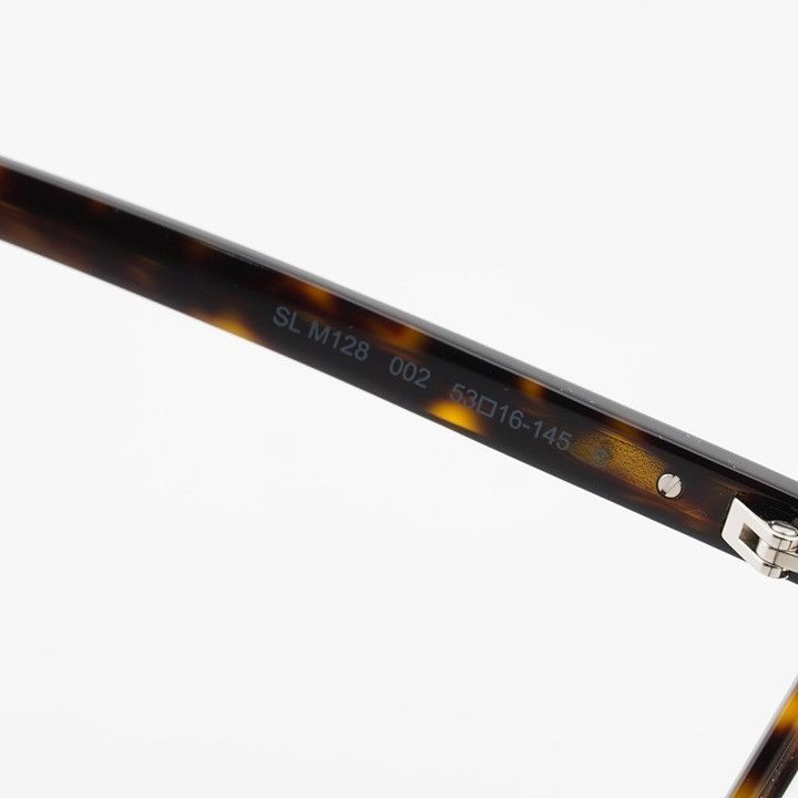 Saint Laurent Paris Saint Laurent SLM128 002 Eyeglasses Havana 53mm Square Frame Size ONE SIZE - 7 Thumbnail