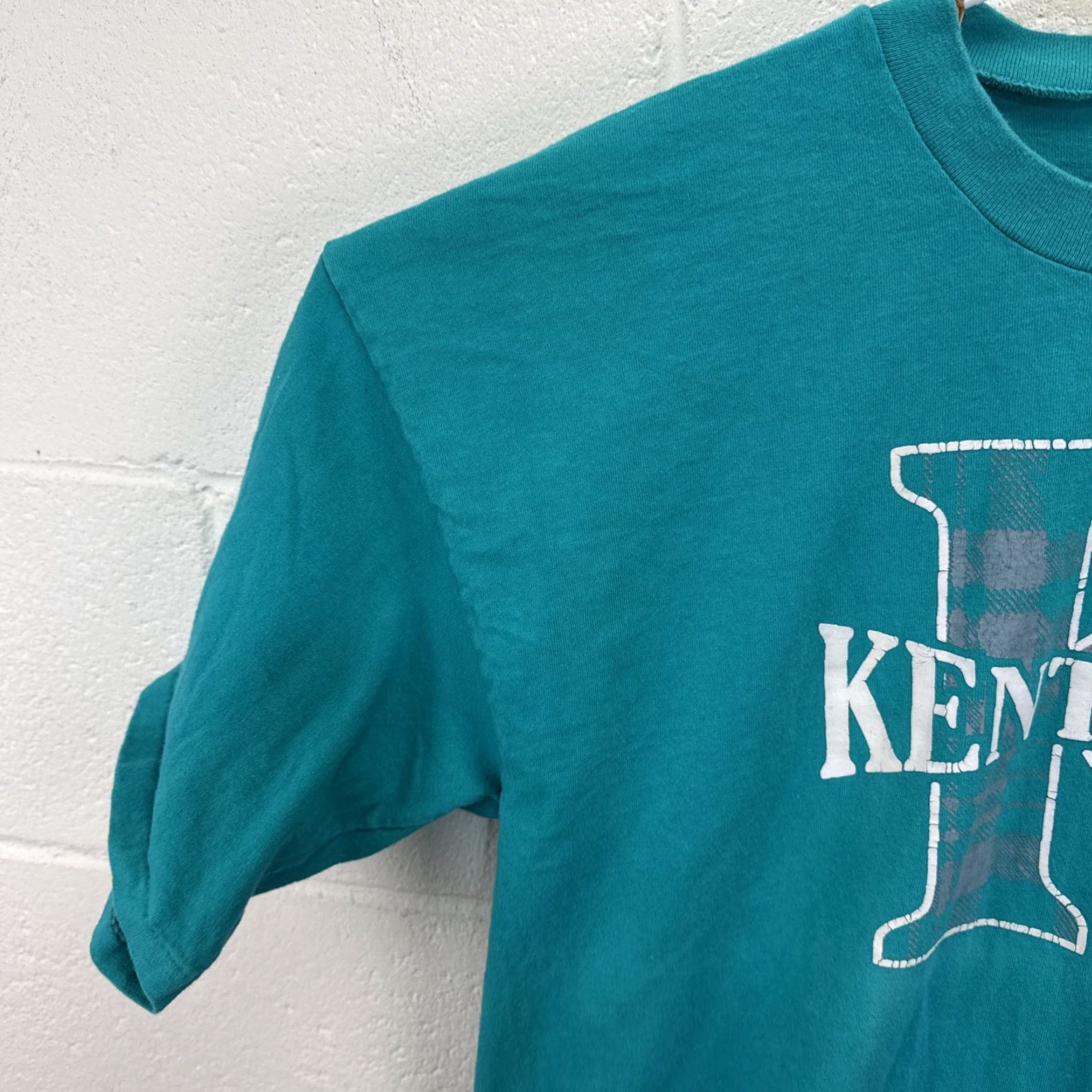Vintage VINTAGE Kentucky T Shirt XL Teal USA Single Stitch Crew Neck Short Sleeve Logo 90s 80s Sports University City Mens Size US XL / EU 56 / 4 - 5 Thumbnail