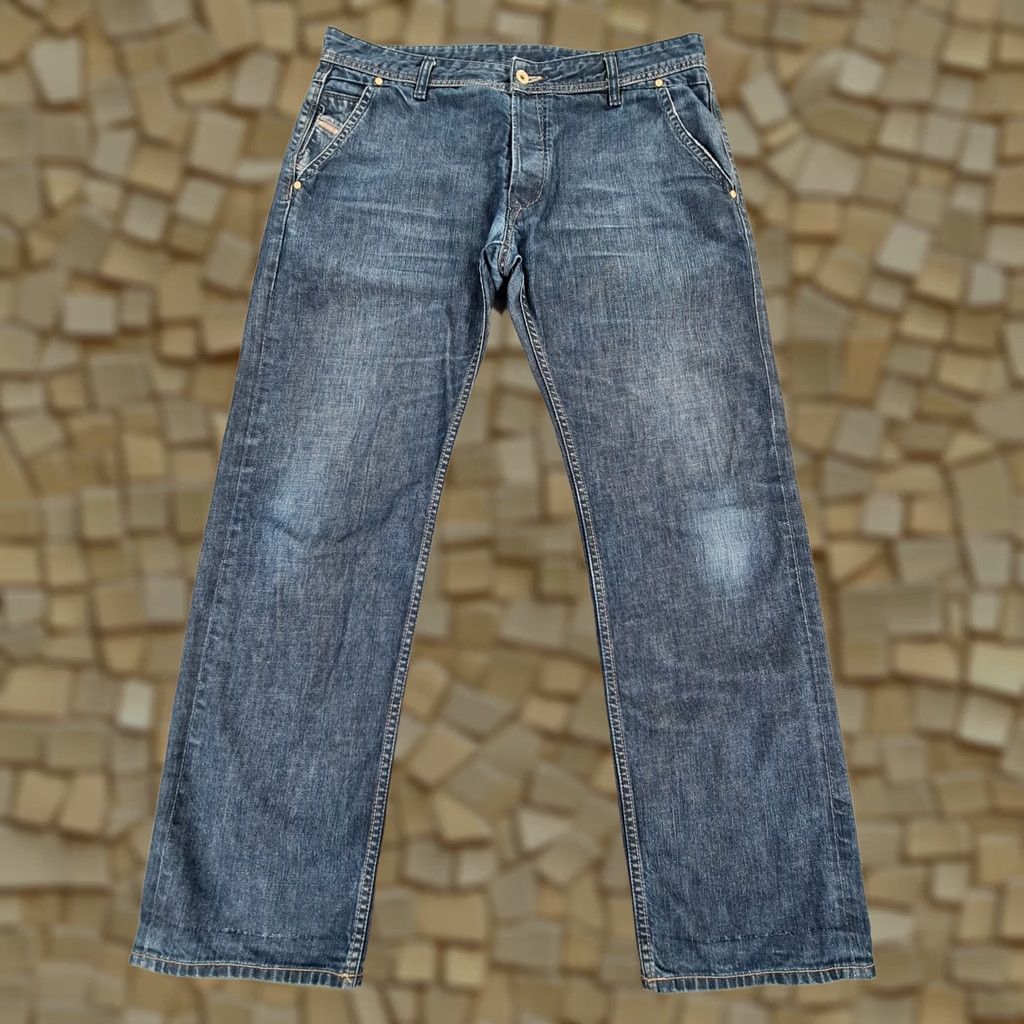 Diesel Diesel Reelack Mens Jeans Blue W36 L30 Straight Leg Denim Italy 0088Z Size US 36 / EU 52 - 1 Thumbnail