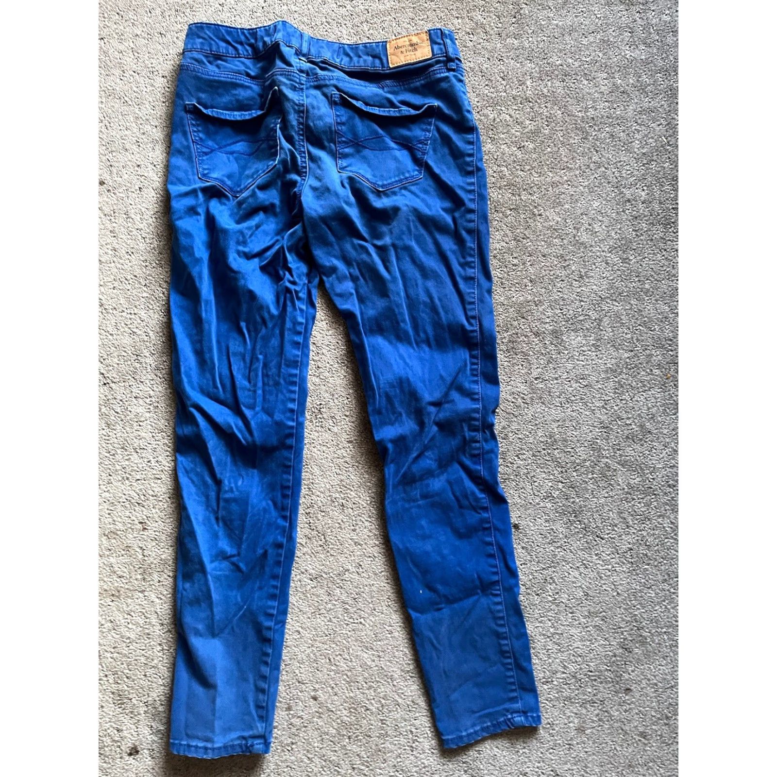 Abercrombie & Fitch Abercrombie & Fitch Simone High Rise Royal Blue Low Rise Slim Jeans Womens 27/4 Size 27" / US 4 / IT 40 - 3 Thumbnail