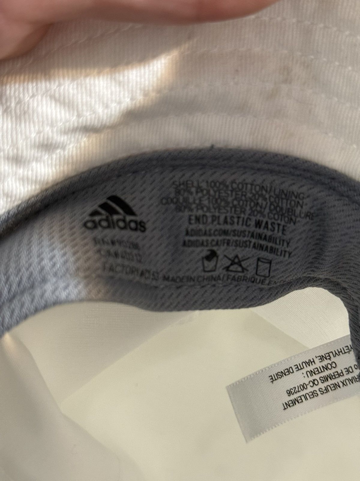 Adidas × Vintage Adidas white vintage bucket hat made from cotton Size ONE SIZE - 3 Thumbnail