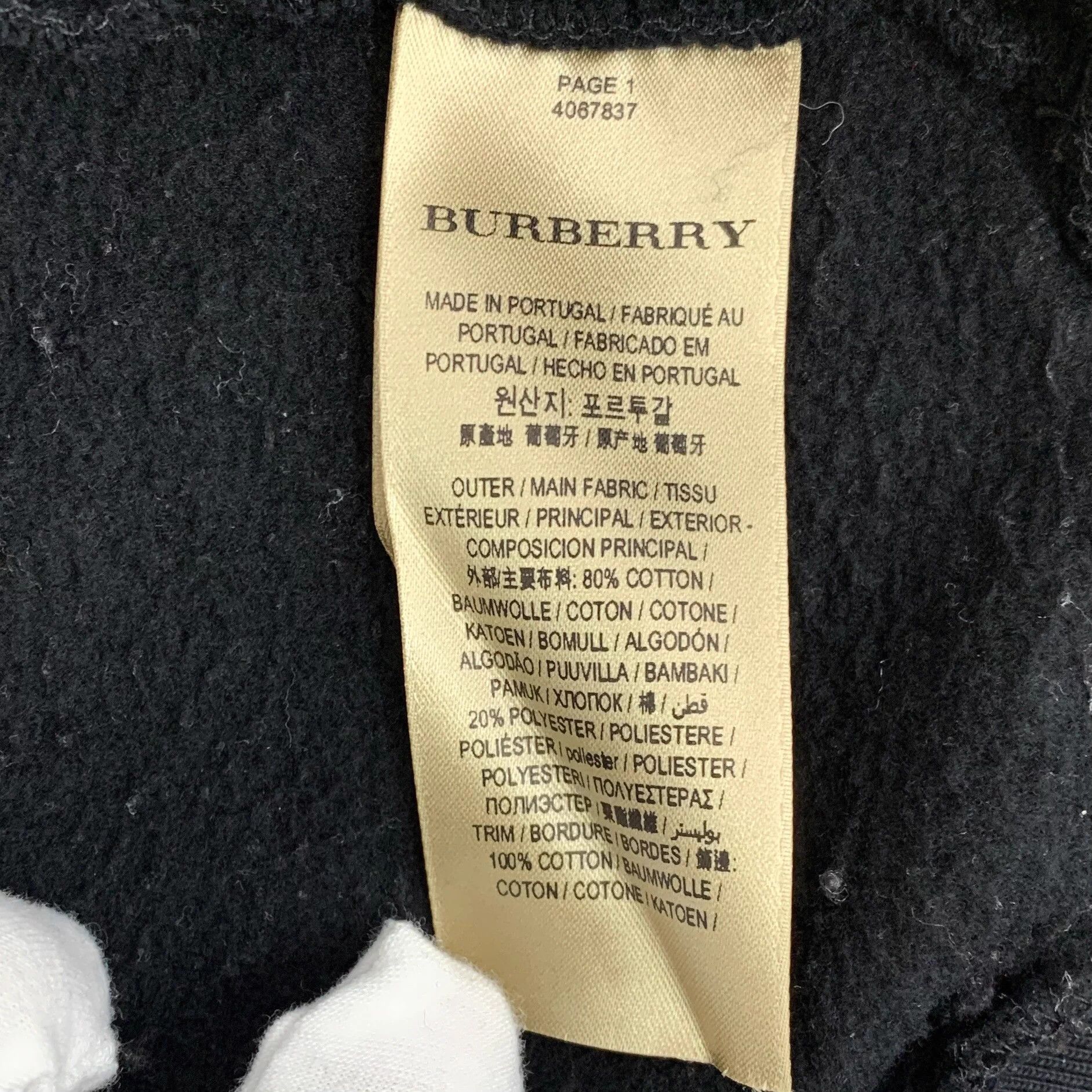 Burberry Burberry Black Logo Embroidered Cotton Hoodie XS Size US XS / EU 42 / 0 - 7 Thumbnail