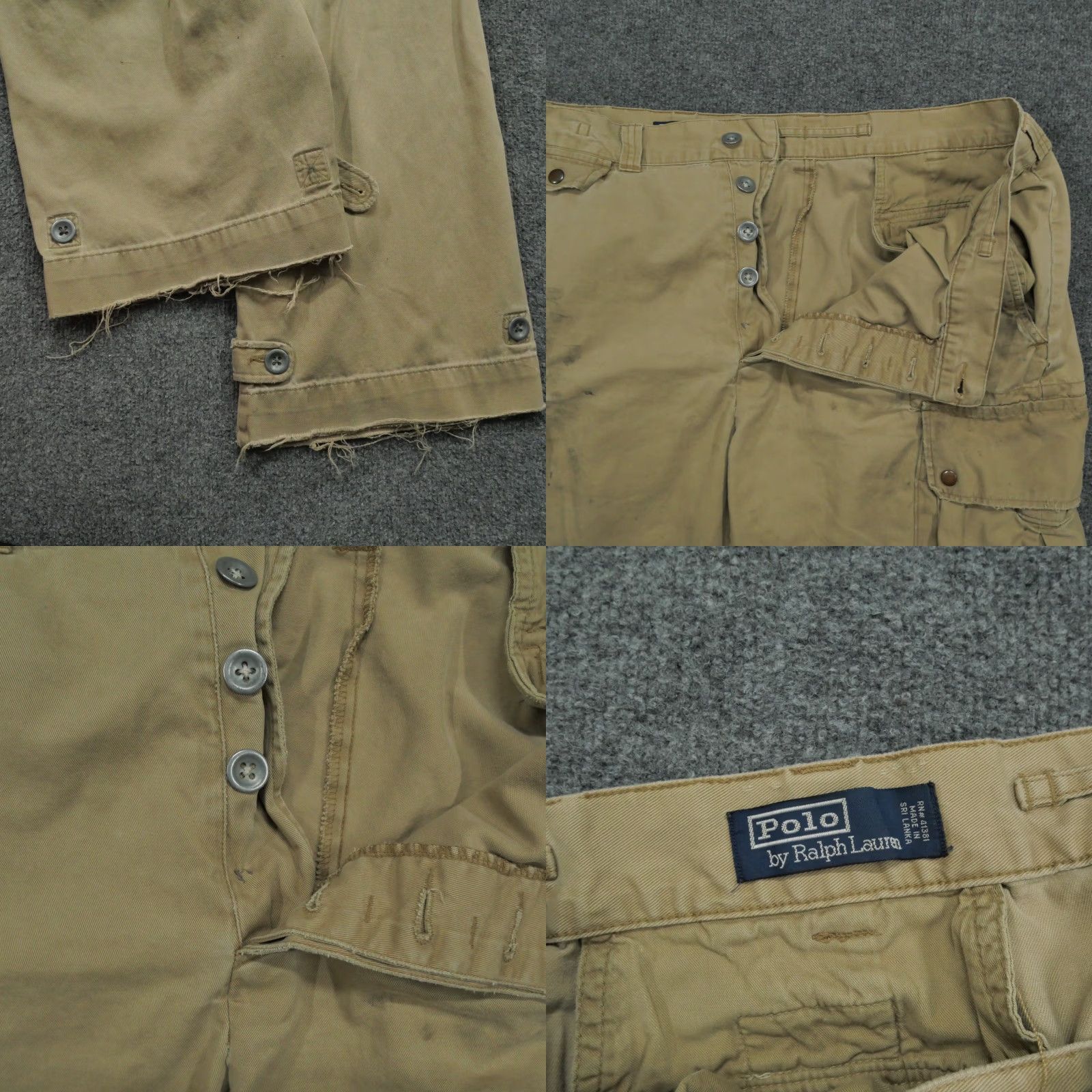 Polo Ralph Lauren VINTAGE Polo Ralph Lauren Pants Mens 38x34 Cargo Brown 90s Outdoor Cargo Pocket Mens Size US M / EU 48-50 / 2 - 10 Thumbnail