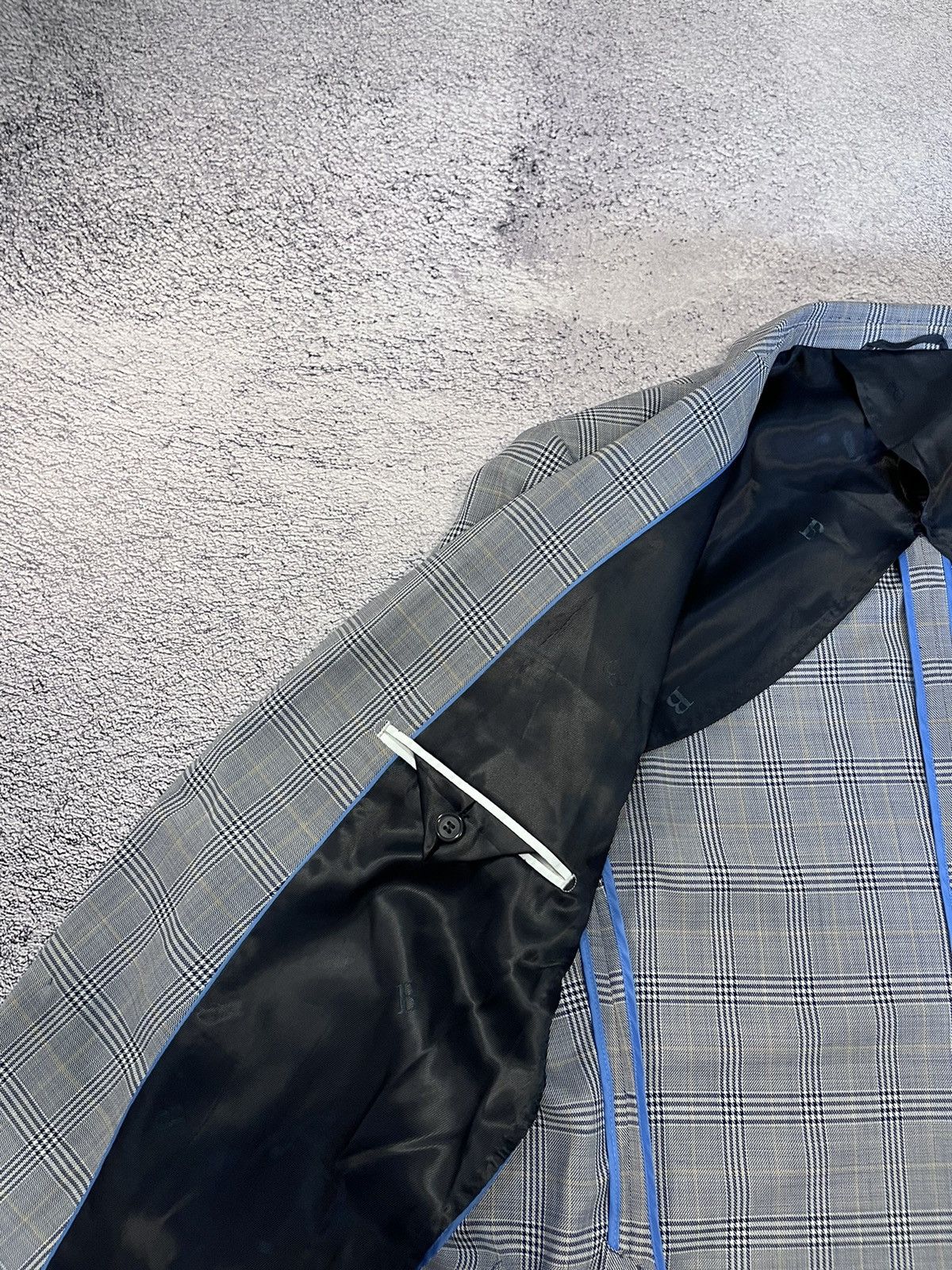 Balmain Balmain Paris Men’s Blazer Jacket Striped Wool Gray Slim Fit Size 52R - 11 Thumbnail