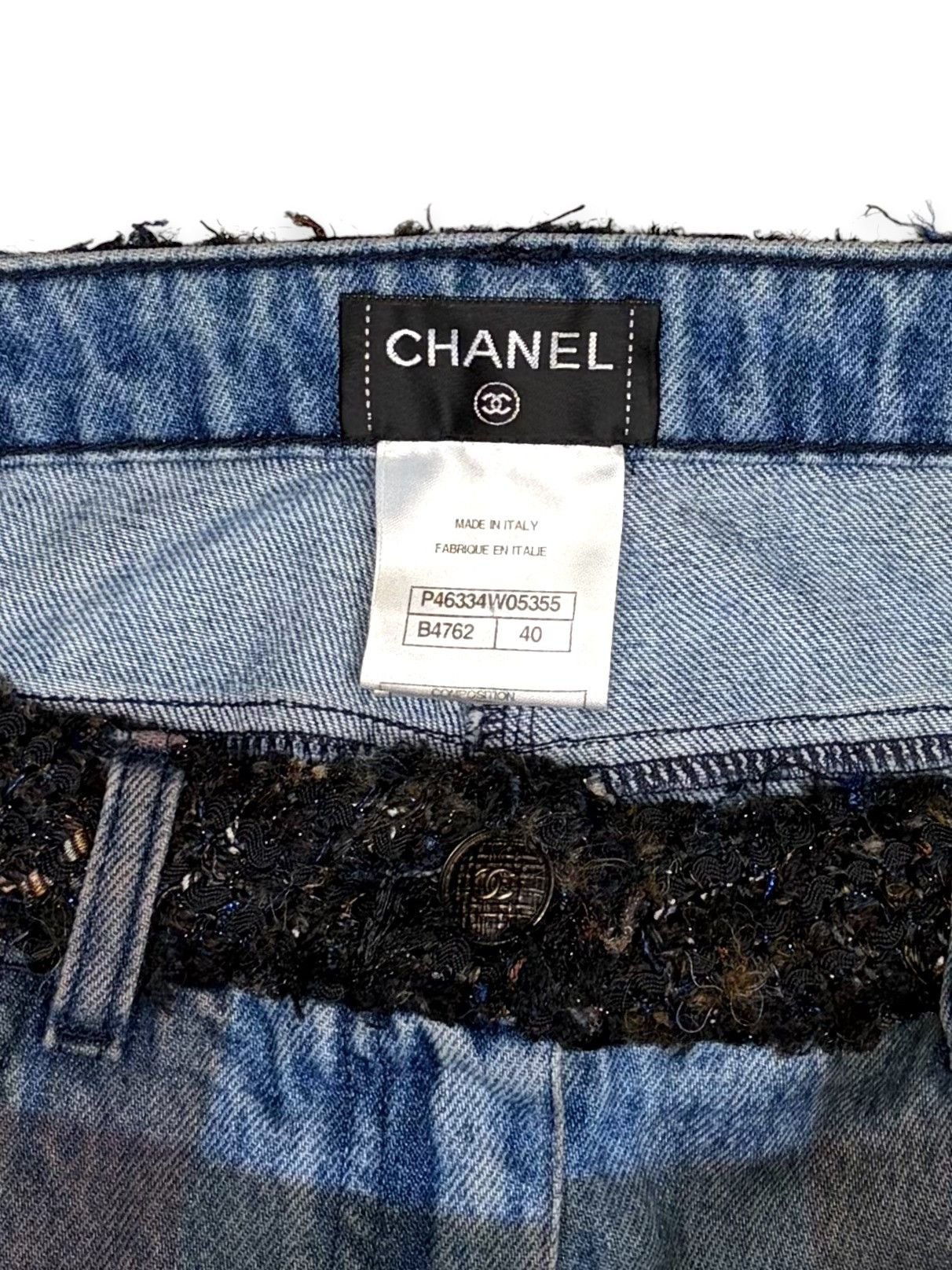 Chanel Pre Fall 2013 Chanel Plaid Tweed Denim Jeans Size 28" / US 6 / IT 42 - 5 Thumbnail