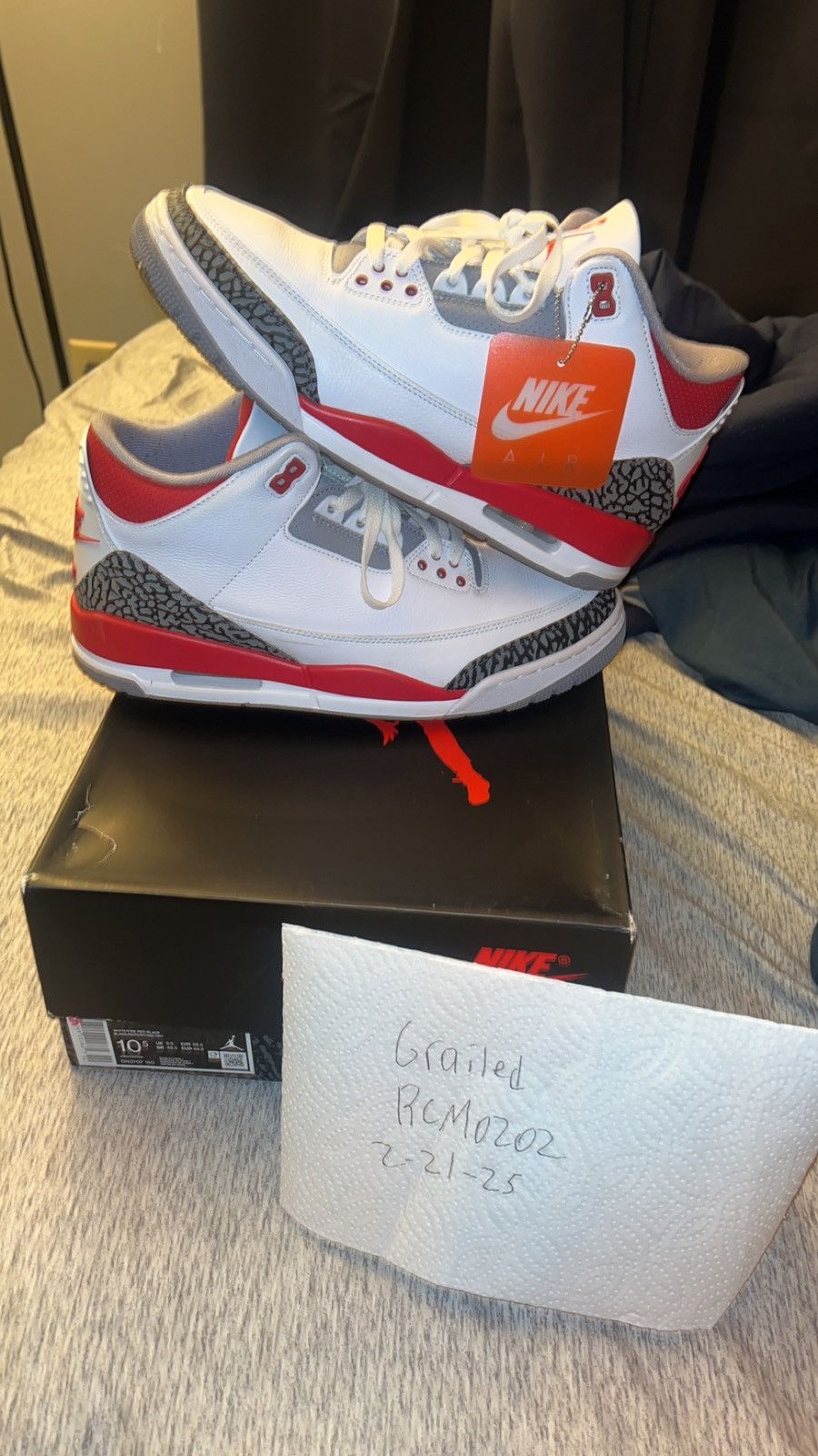 Jordan Brand × Nike Jordan Fire Red 3s Size US 10.5 / EU 43-44 - 2 Thumbnail