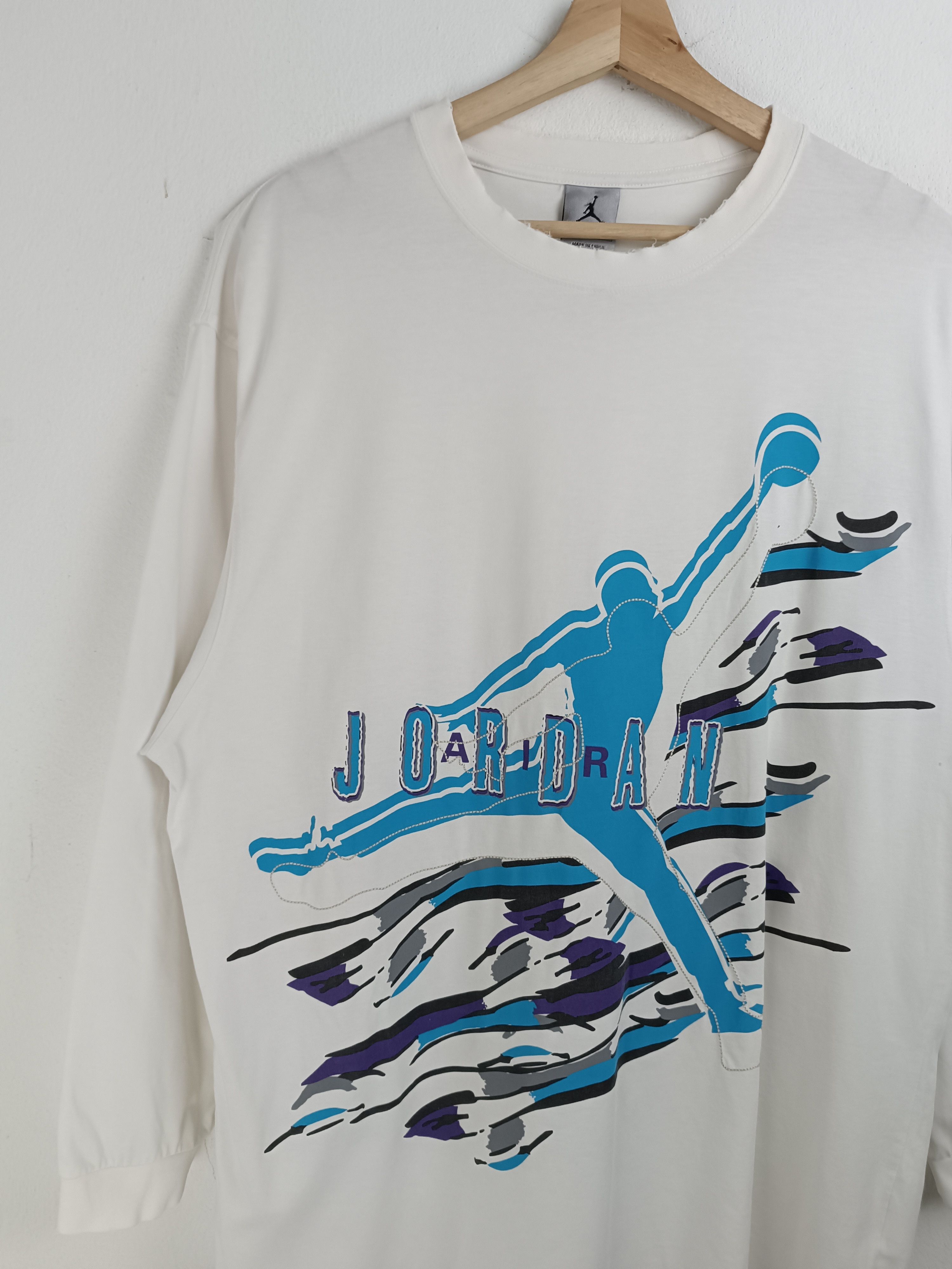Jordan Brand VINTAGE AIR JORDAN DISTRESSED BIG LOGO JUMPMAN NIKE TEE Size US L / EU 52-54 / 3 - 5 Thumbnail