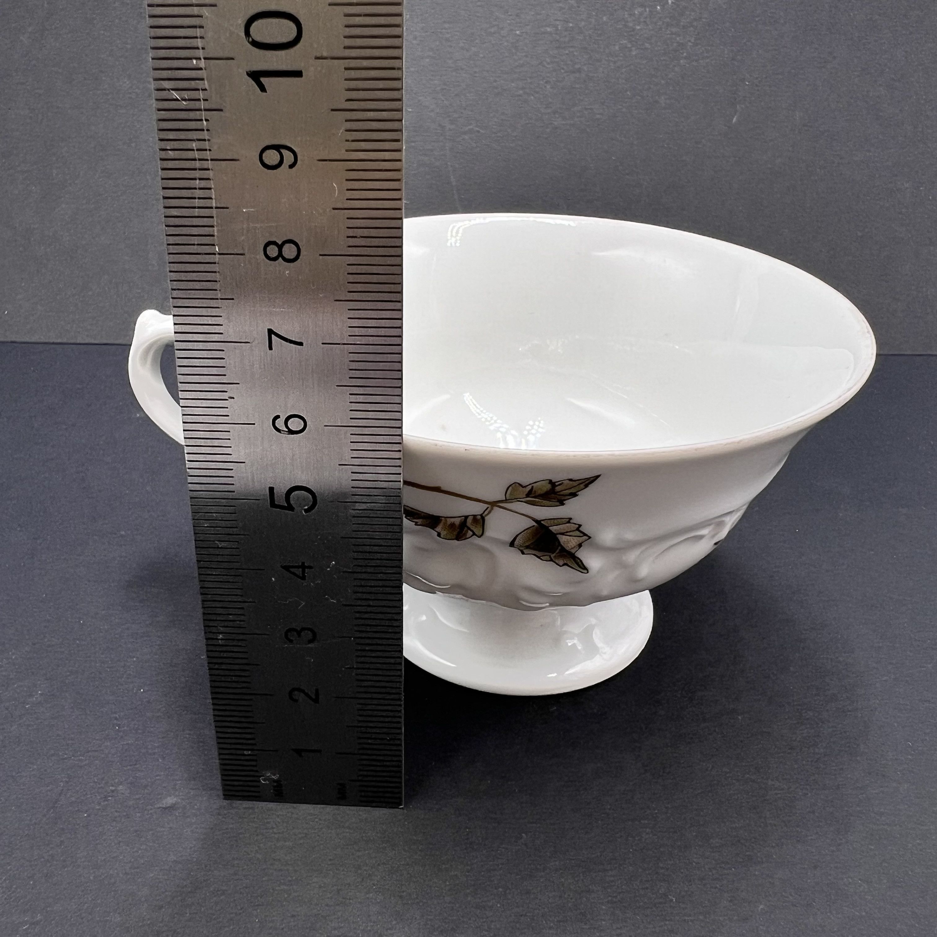 Vintage ANTIQUE Walbrzych Poland Porcelain Pedestal Cup Handpainted Size ONE SIZE - 6 Thumbnail