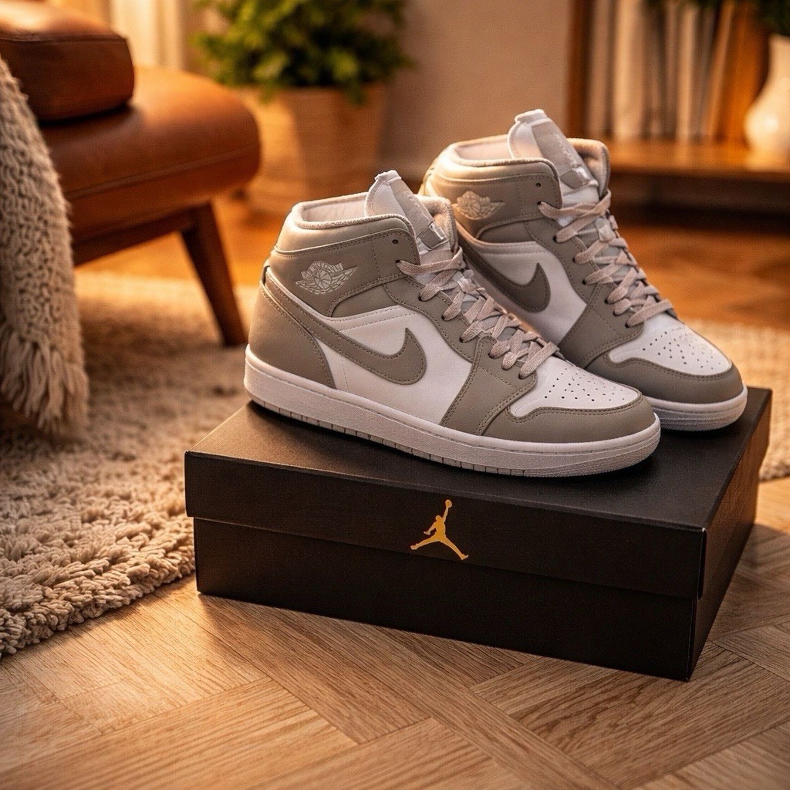 Jordan Brand Size 8 - Jordan 1 Mid College Grey - 554724082 / OG BOX Size US 8 / EU 41 - 1 Thumbnail