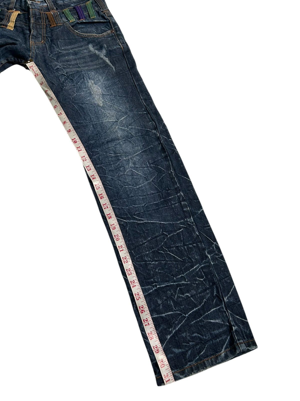 Japanese Brand × Kapital × Vintage Nylaus Double Waist Japanese Punk Denim Jeans Size US 30 / EU 46 - 16 Thumbnail