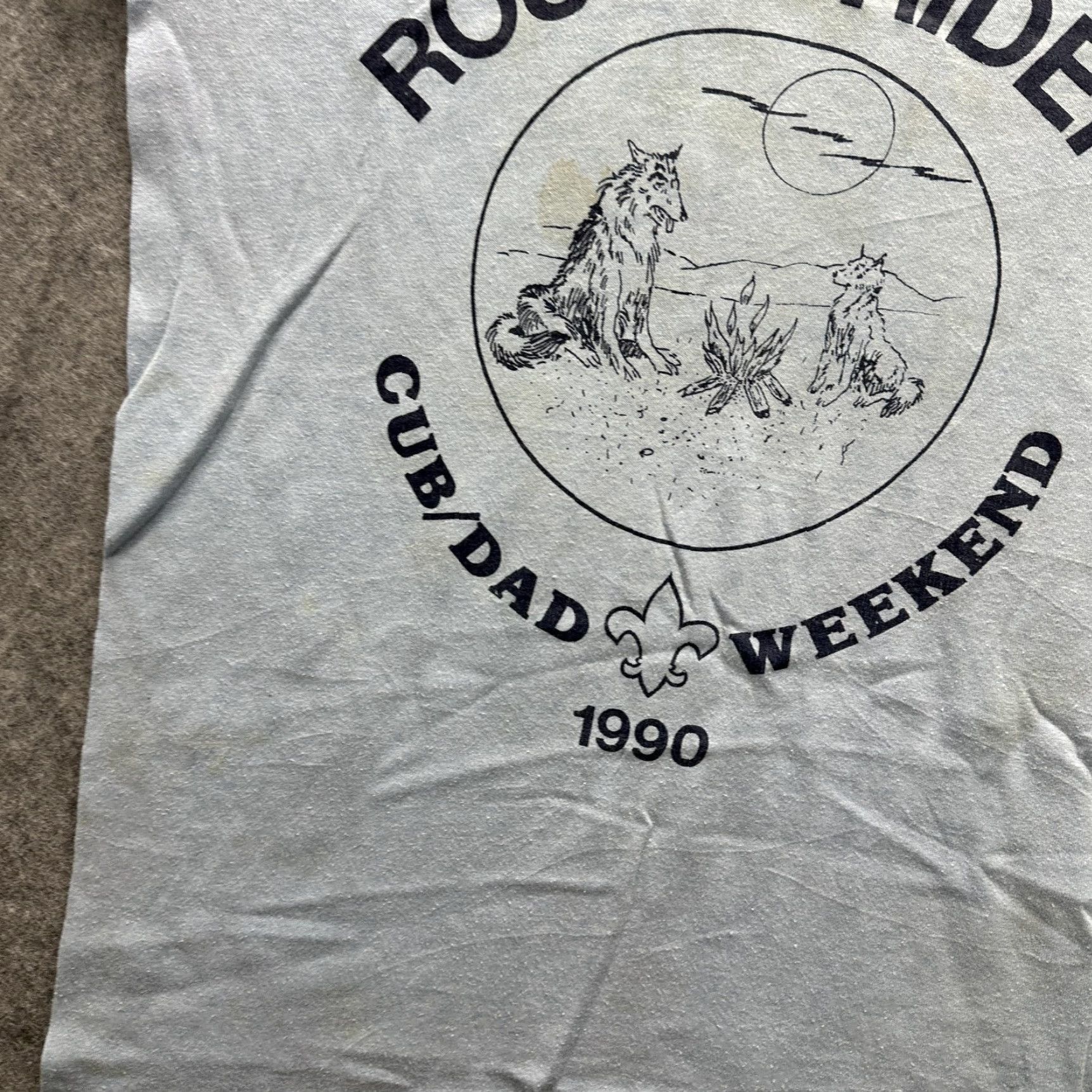 Vintage VINTAGE Rough Rider Cub Dad Weekend Shirt Mens M Blue 1990s Scout Camp Graphic Print Crew Neck Short Sleeve Men Size US M / EU 48-50 / 2 - 7 Thumbnail