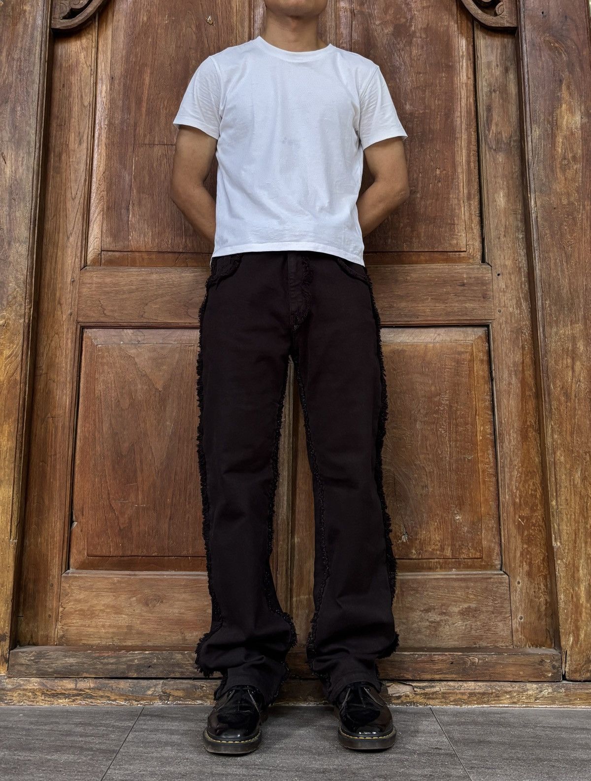 PPFM FREE TAX! Distressed Unfinished Seam Denim Jeans - 32” Size US 32 / EU 48 - 1 Thumbnail