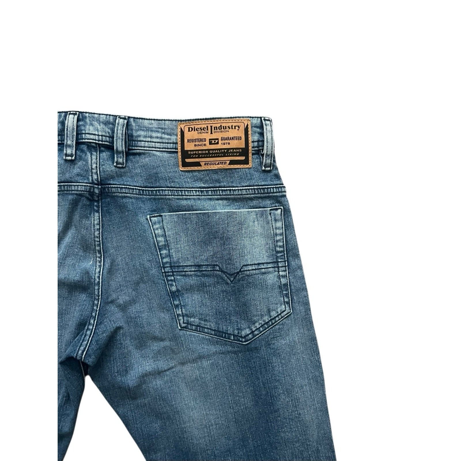 Diesel Diesel Mens Safado Straight Fit Jeans RB066 Blue Size 36/32 Size US 36 / EU 52 - 6 Thumbnail