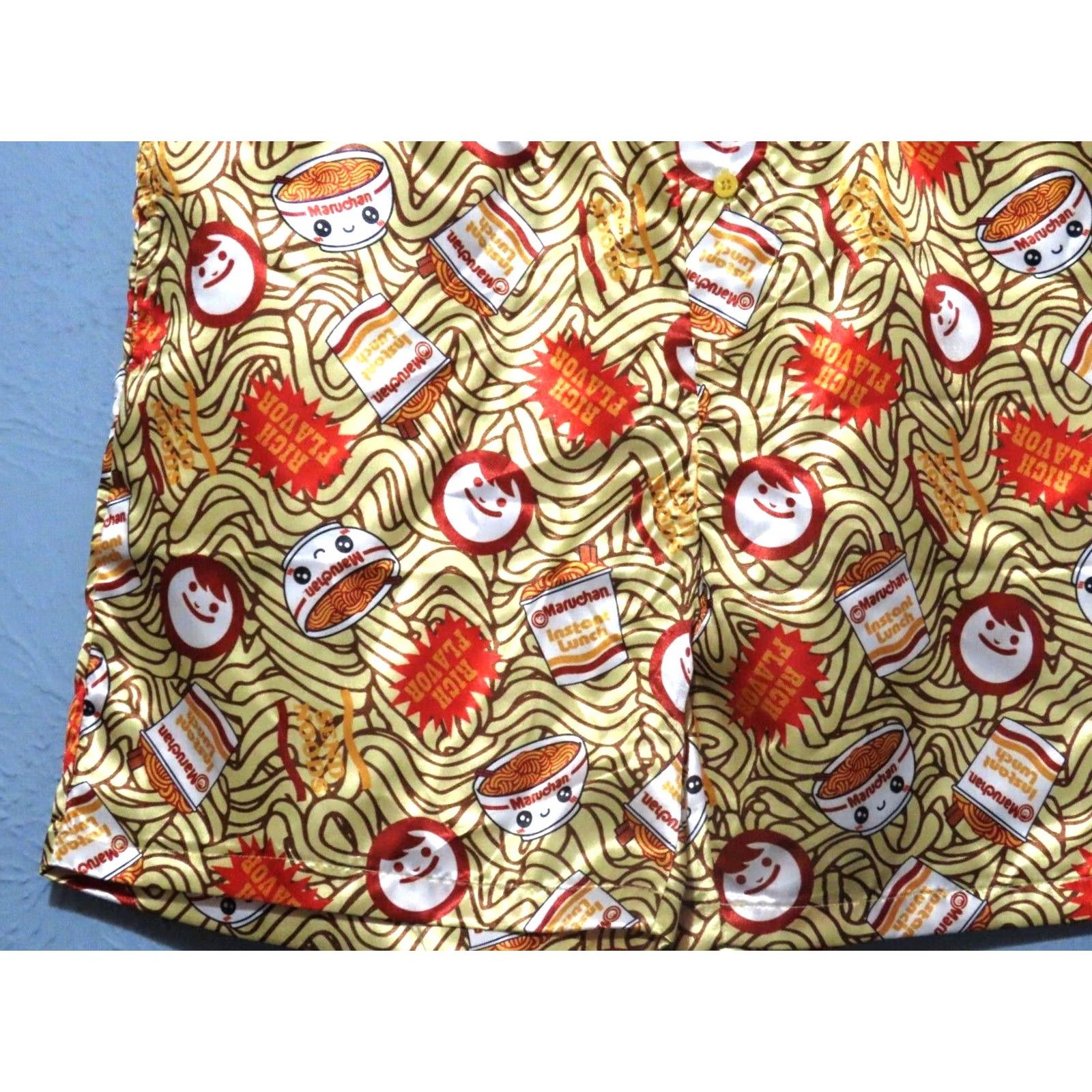 Vintage Maruchan Instant Lunch Sleep Pajama Shorts Men's L NWOT Size US 33 - 3 Thumbnail