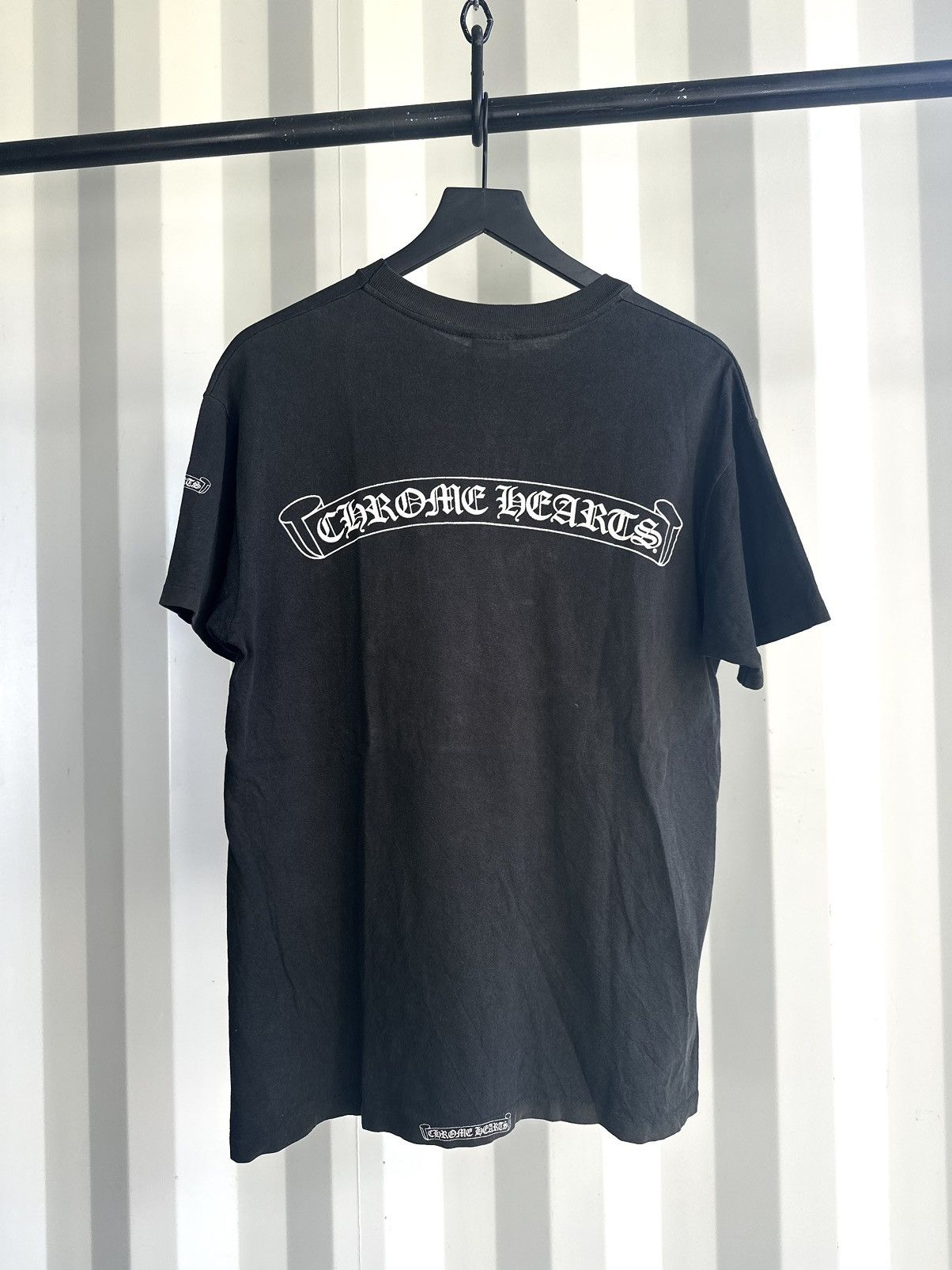 Chrome Hearts × Vintage Scroll Logo Sun Faded Tee | Grailed