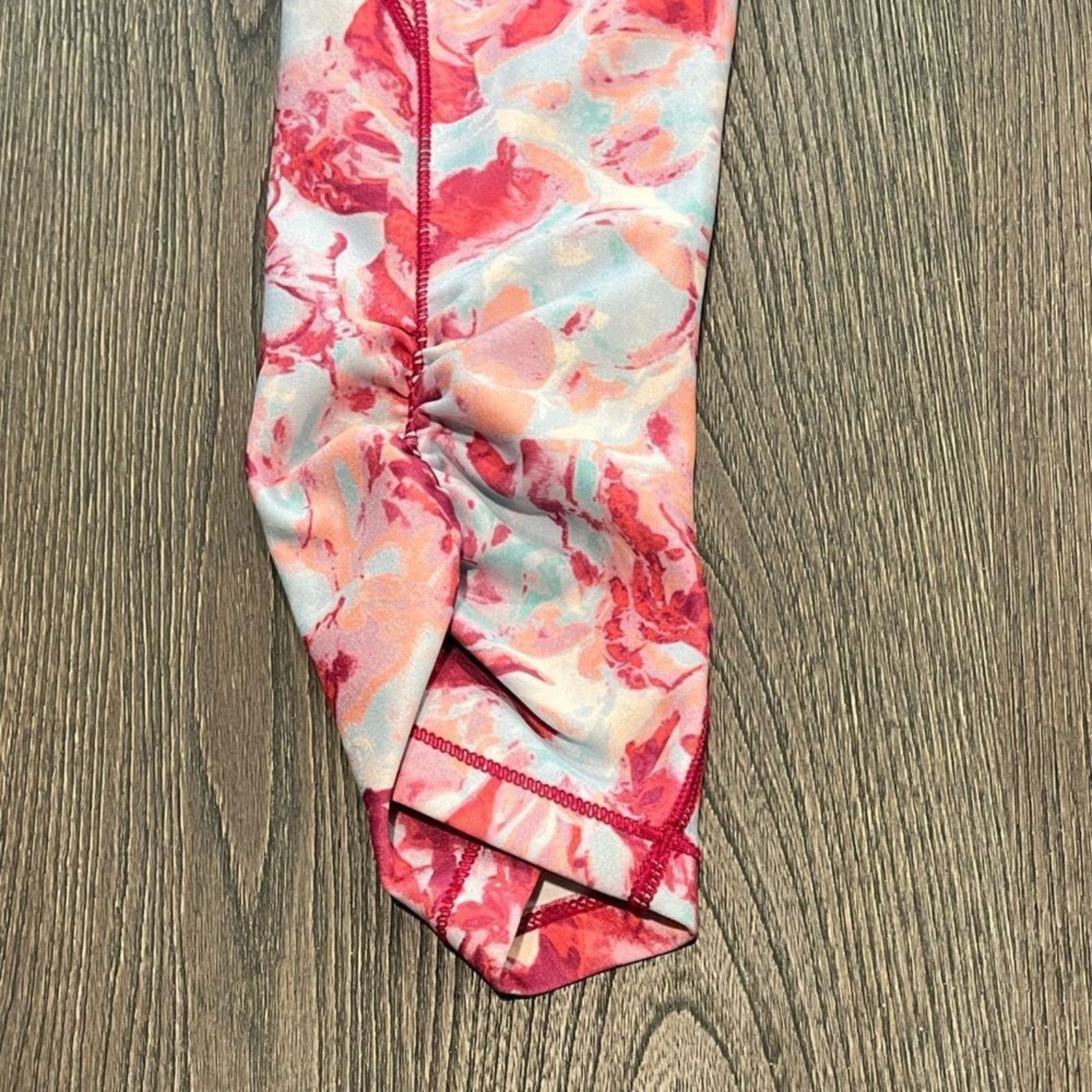Vintage Calia by Carrie Underwood Pink Blue Floral 23" Leggings Sz S Size 25" / US 0 / IT 36 - 5 Thumbnail