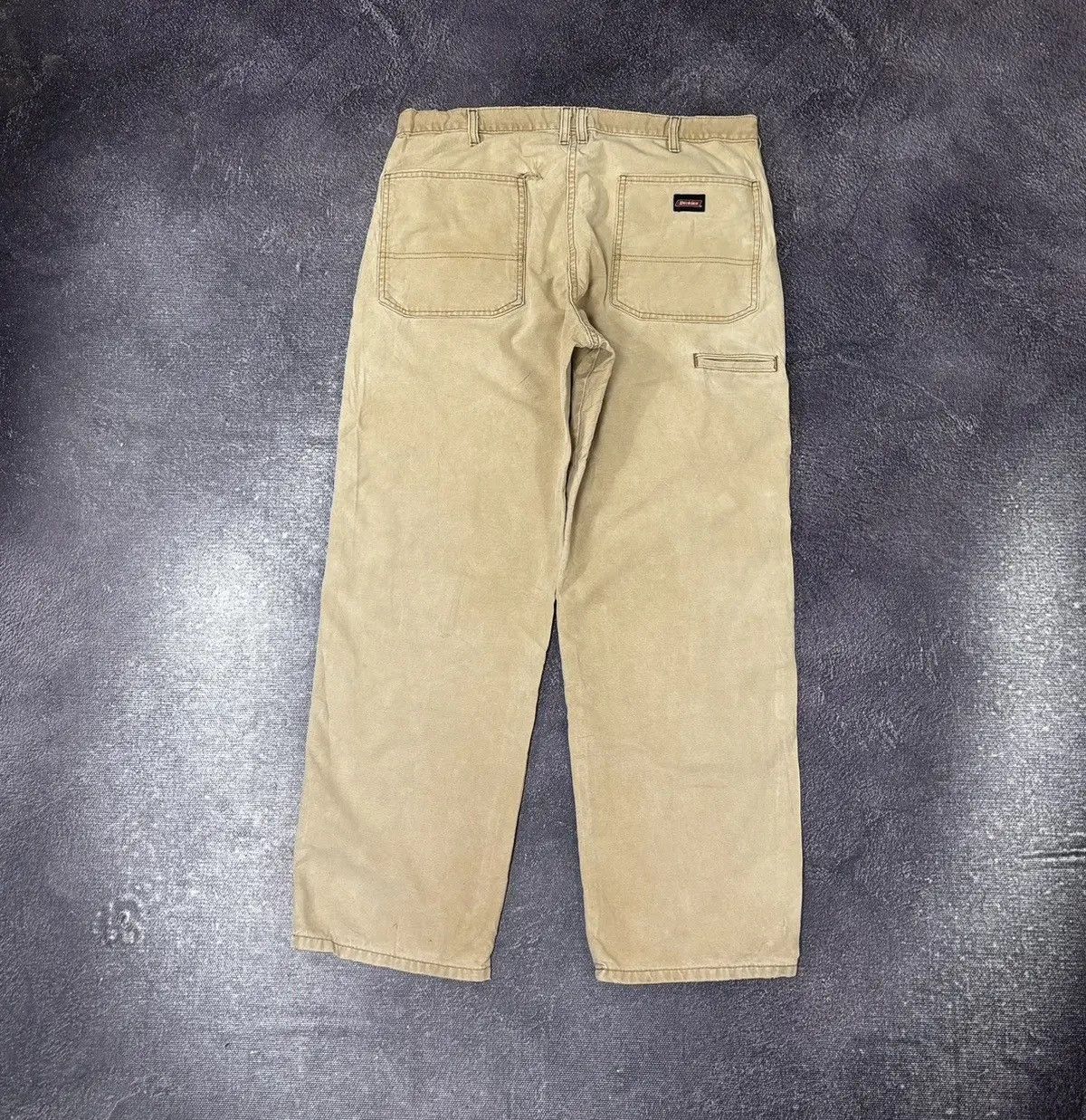 Dickies × Vintage Vintage Dickies Skate Faded Cream Hype Baggy Pants Size US 36 / EU 52 - 1 Thumbnail