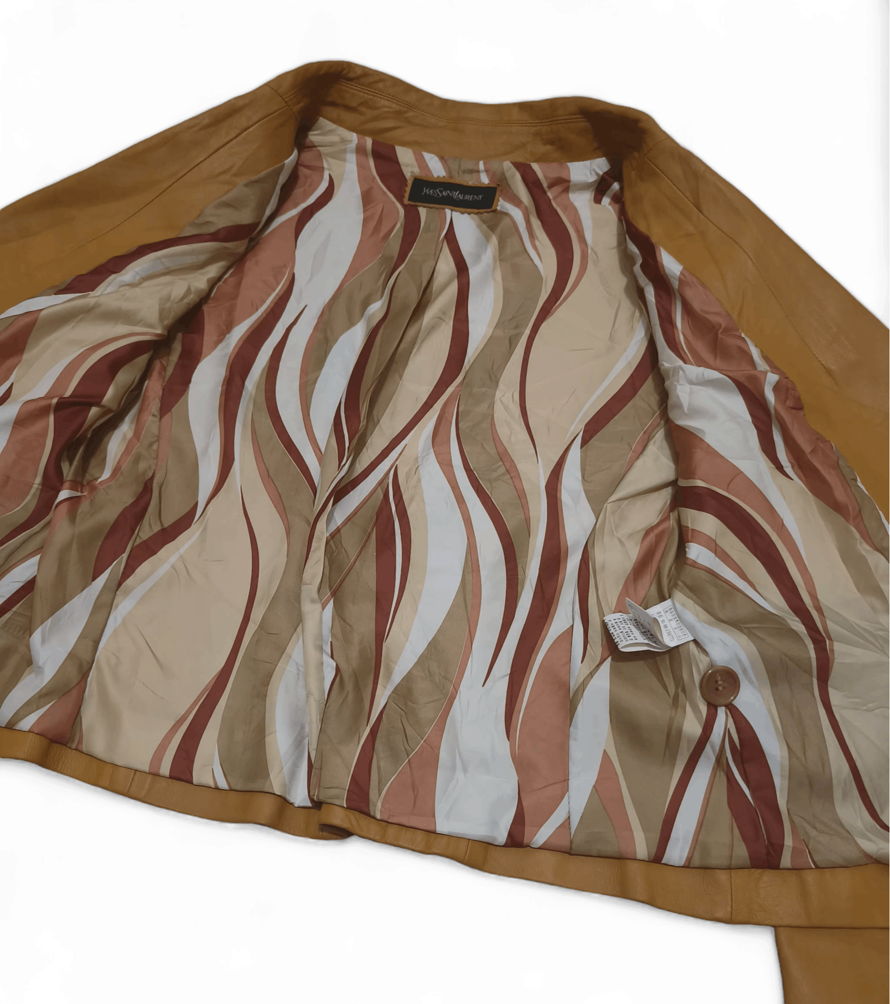 Vintage Vintage Yves Saint Laurent YSL Women's Brown Leather jacket Size M / US 6-8 / IT 42-44 - 5 Thumbnail