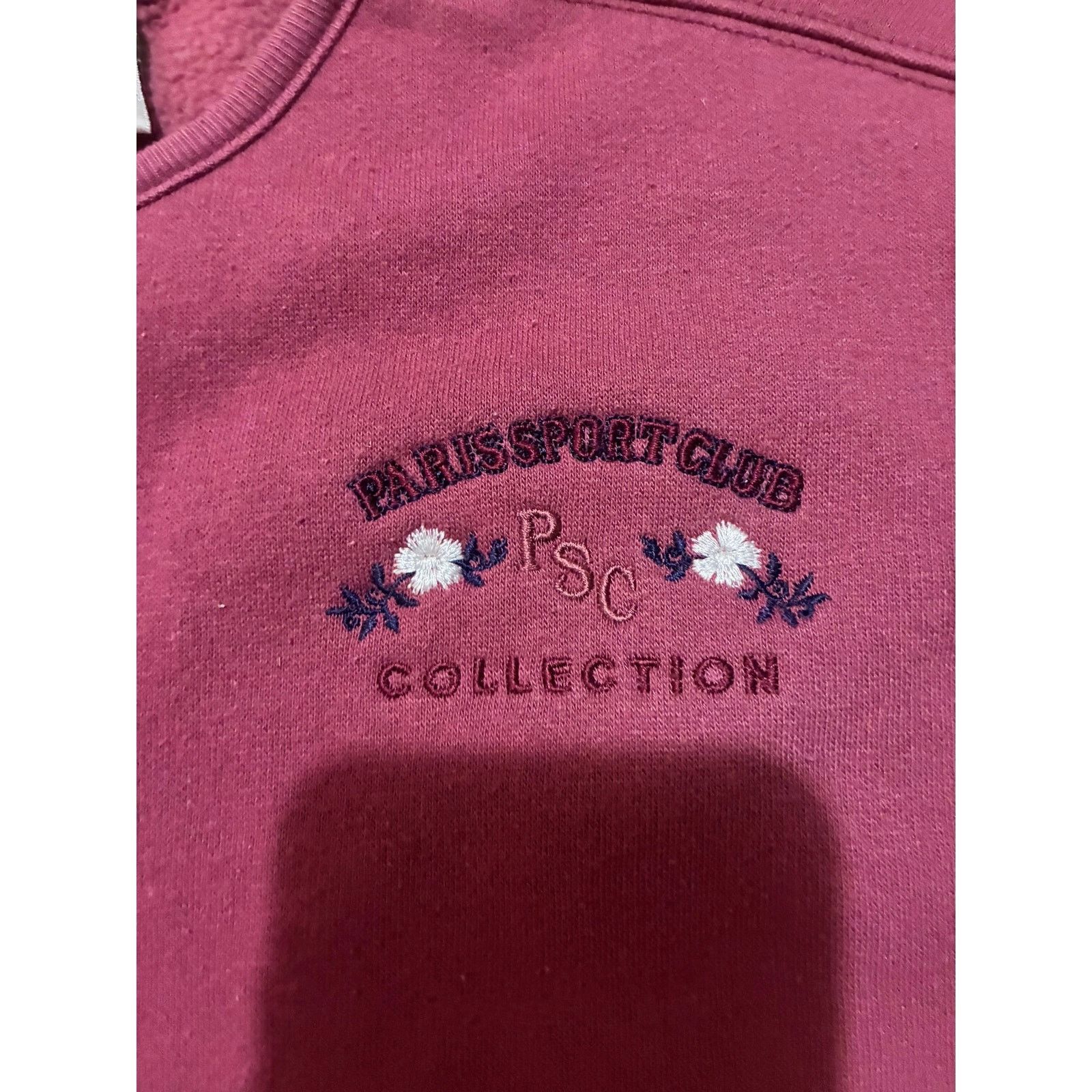 Other Vintage Paris Sports Club Maroon Long Sleeve Shirt Large Size L / US 10 / IT 46 - 1 Thumbnail