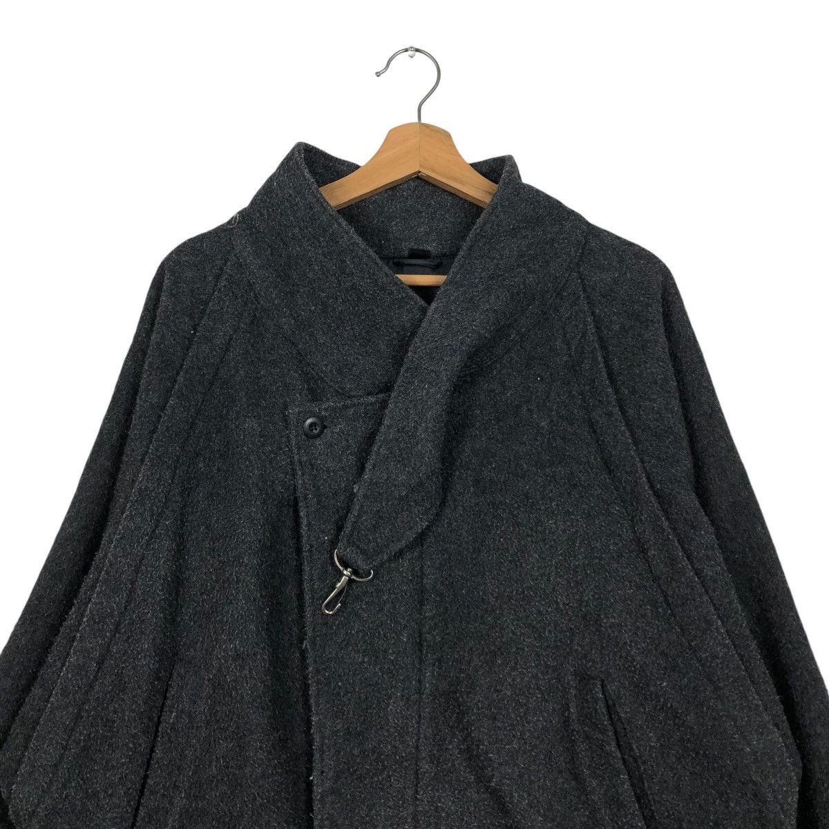 Vintage 🔥VINTAGE WOOL BOMBER JACKET BONDAGE HIDDEN COLLAR BIKER Size US M / EU 48-50 / 2 - 5 Thumbnail