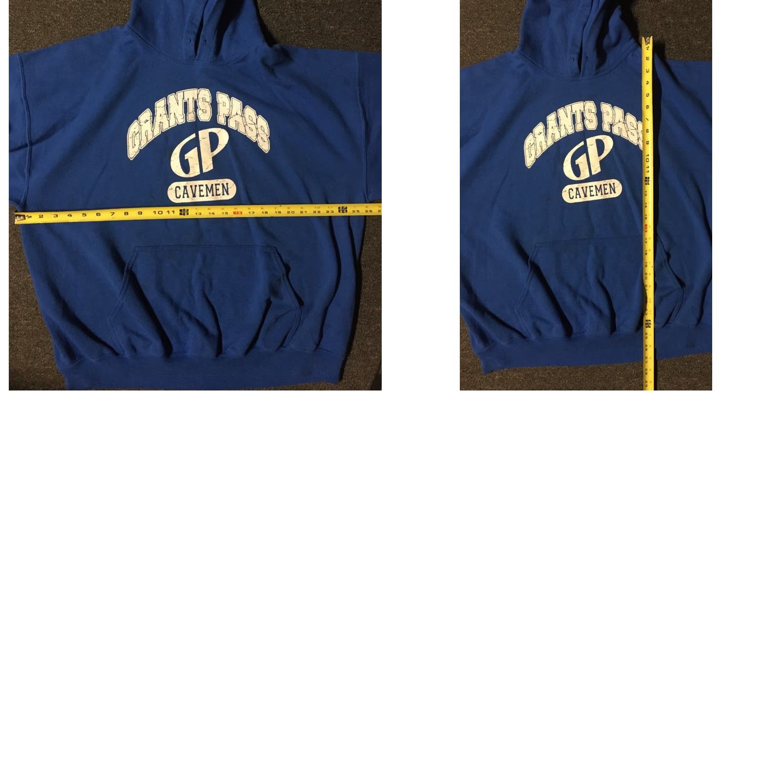 Vintage VINTAGE Grants Pass Cavemen Faded Hoodie XL Blue USA 90s Grunge Biker School Track & Field Mens Sweatshirt Size US XL / EU 56 / 4 - 8 Thumbnail