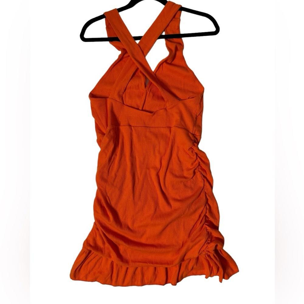 Chase Authentics Chaser l NWT Westside Ribbed Wrap Dress Orange Small Size S / US 4 / IT 40 - 4 Thumbnail
