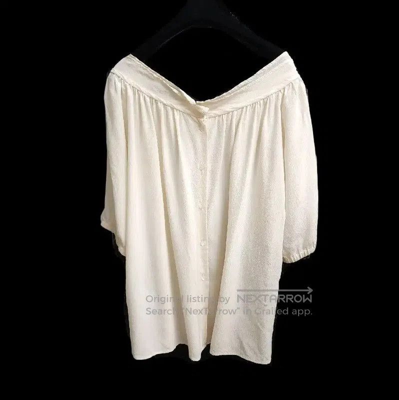 Miu Miu Miu Miu Summer Silk Short Sleeve Blouse . Size M / US 6-8 / IT 42-44 - 2 Thumbnail