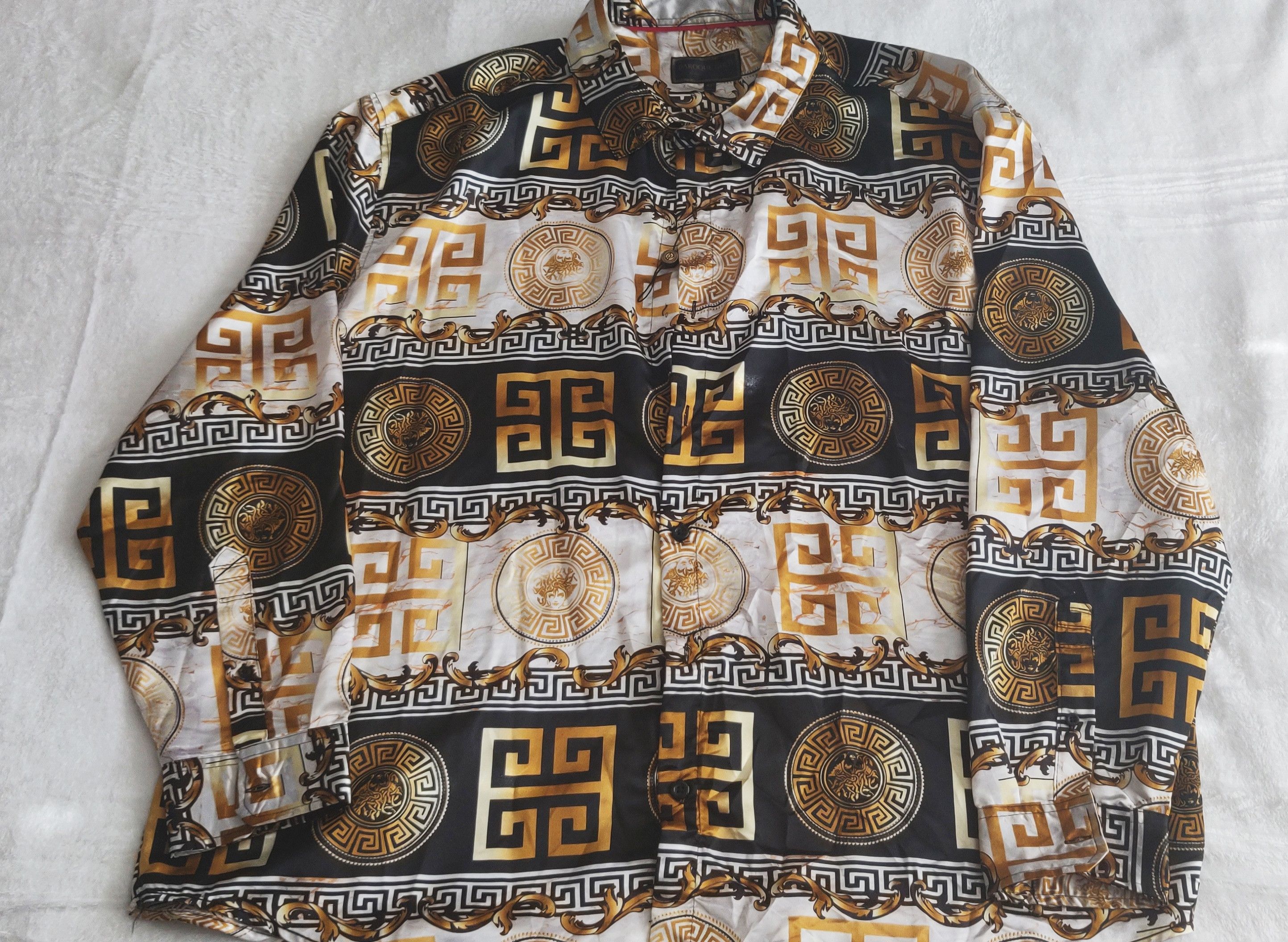 Other Baroque Gold Medusa 1990's Italian Designer Style Shirt Size US XL / EU 56 / 4 - 4 Thumbnail