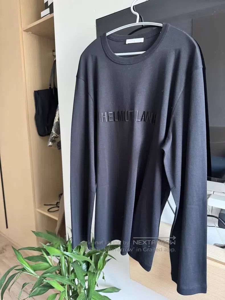 Helmut Lang Helmut Lang Solid Black Long Sleeve Size US M / EU 48-50 / 2 - 2 Thumbnail