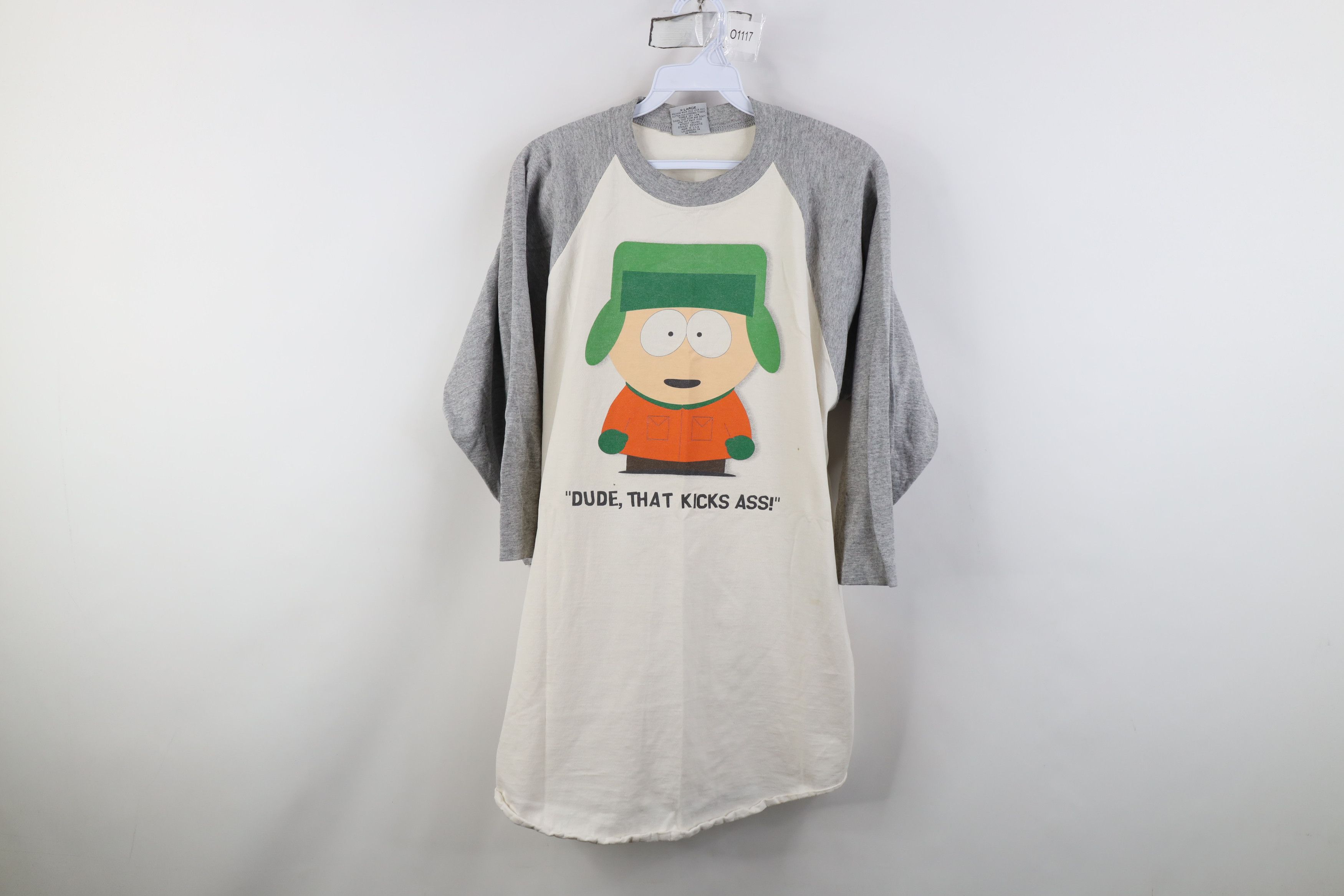 Vintage Vintage 90s South Park That Kicks Ass Raglan T-Shirt USA Size US XL / EU 56 / 4 - 1 Thumbnail