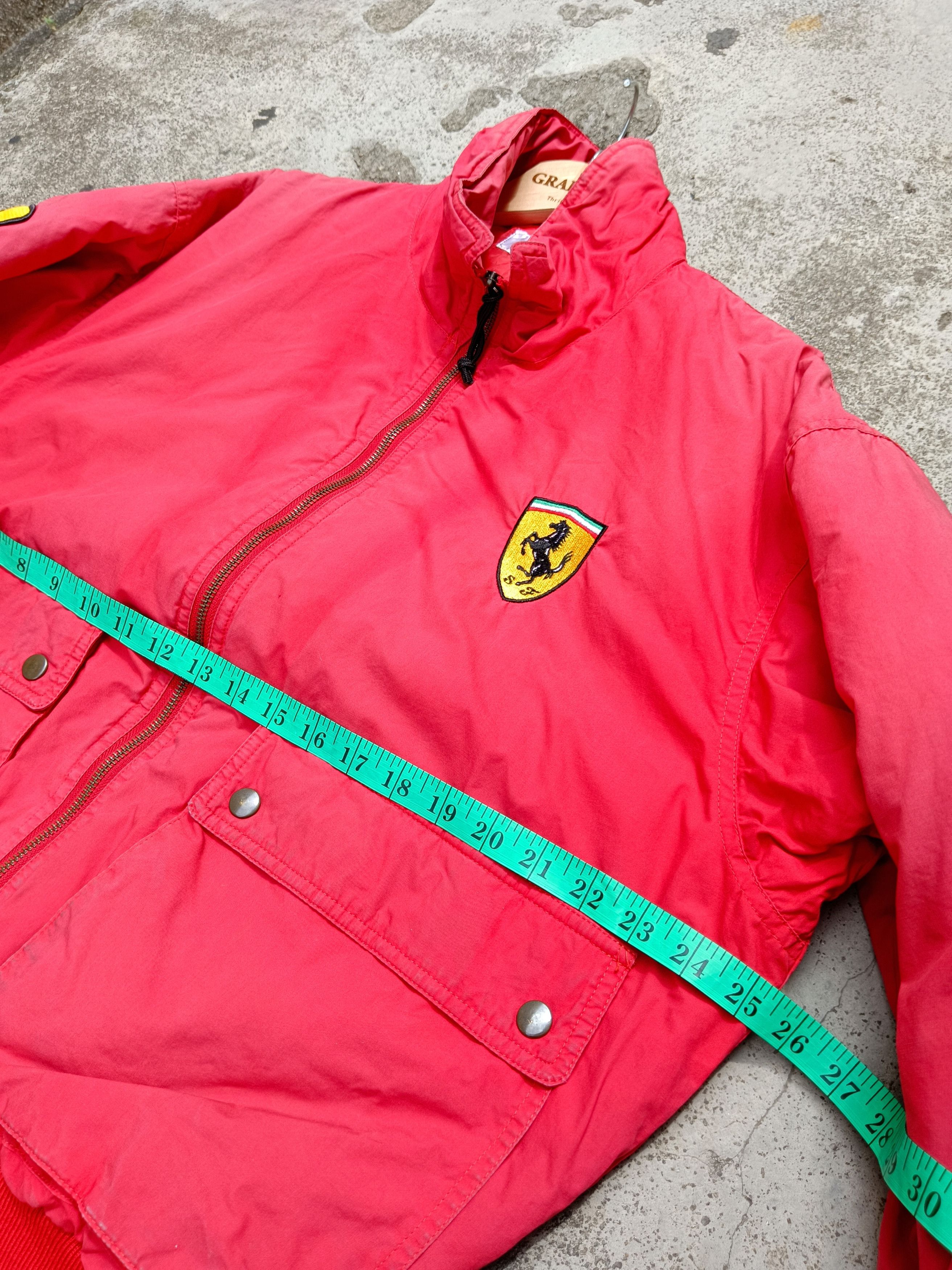 Ferrari 🔥 VINTAGE FERRARI 🐎JACKET 🔥 sun feded 🔥 VERY RARE 🔥 Size US L / EU 52-54 / 3 - 8 Thumbnail