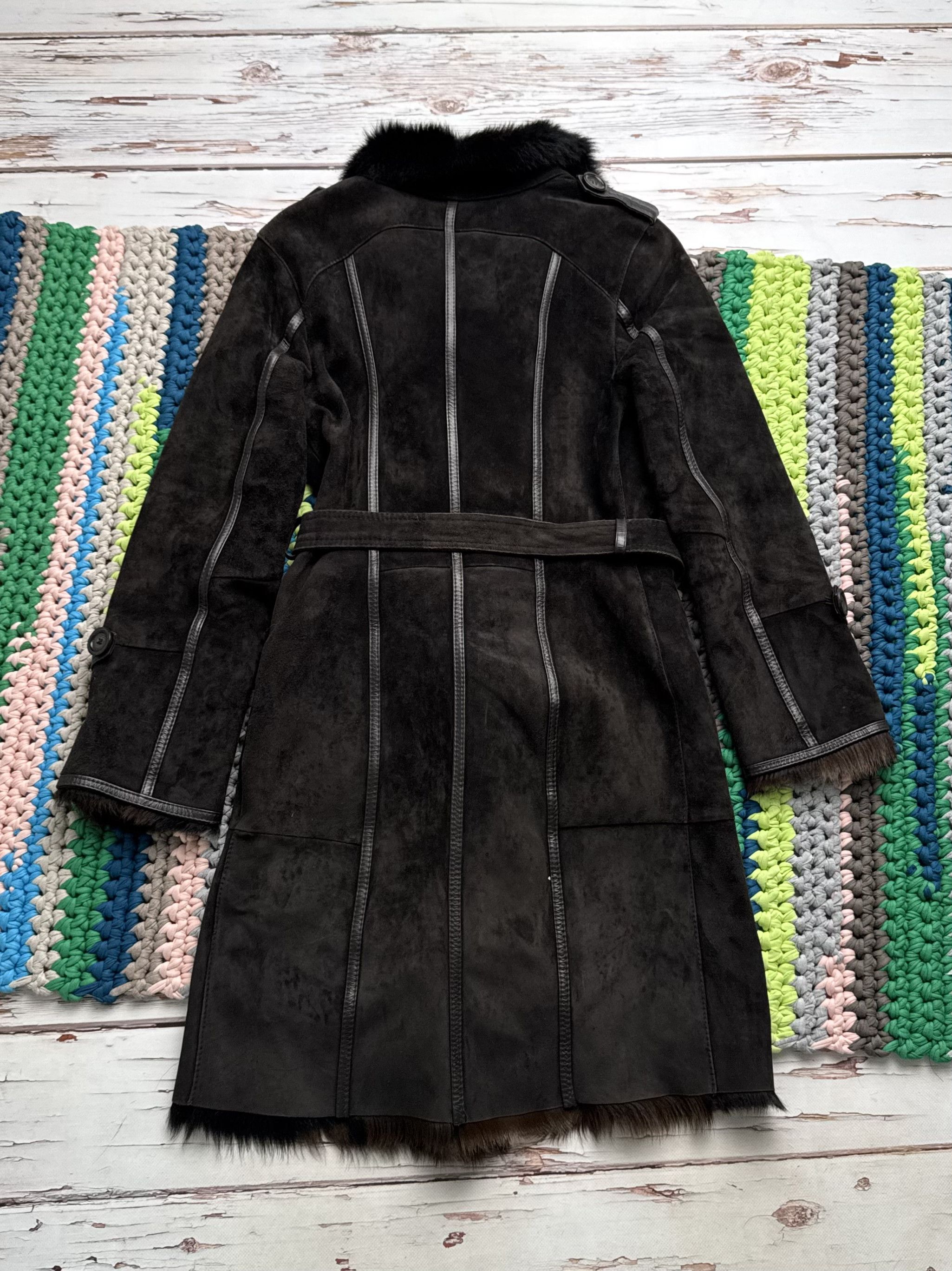 Vintage Vintage Real Leather&Fur Coat With Belt (D15)(D10) Size S / US 4 / IT 40 - 12 Thumbnail