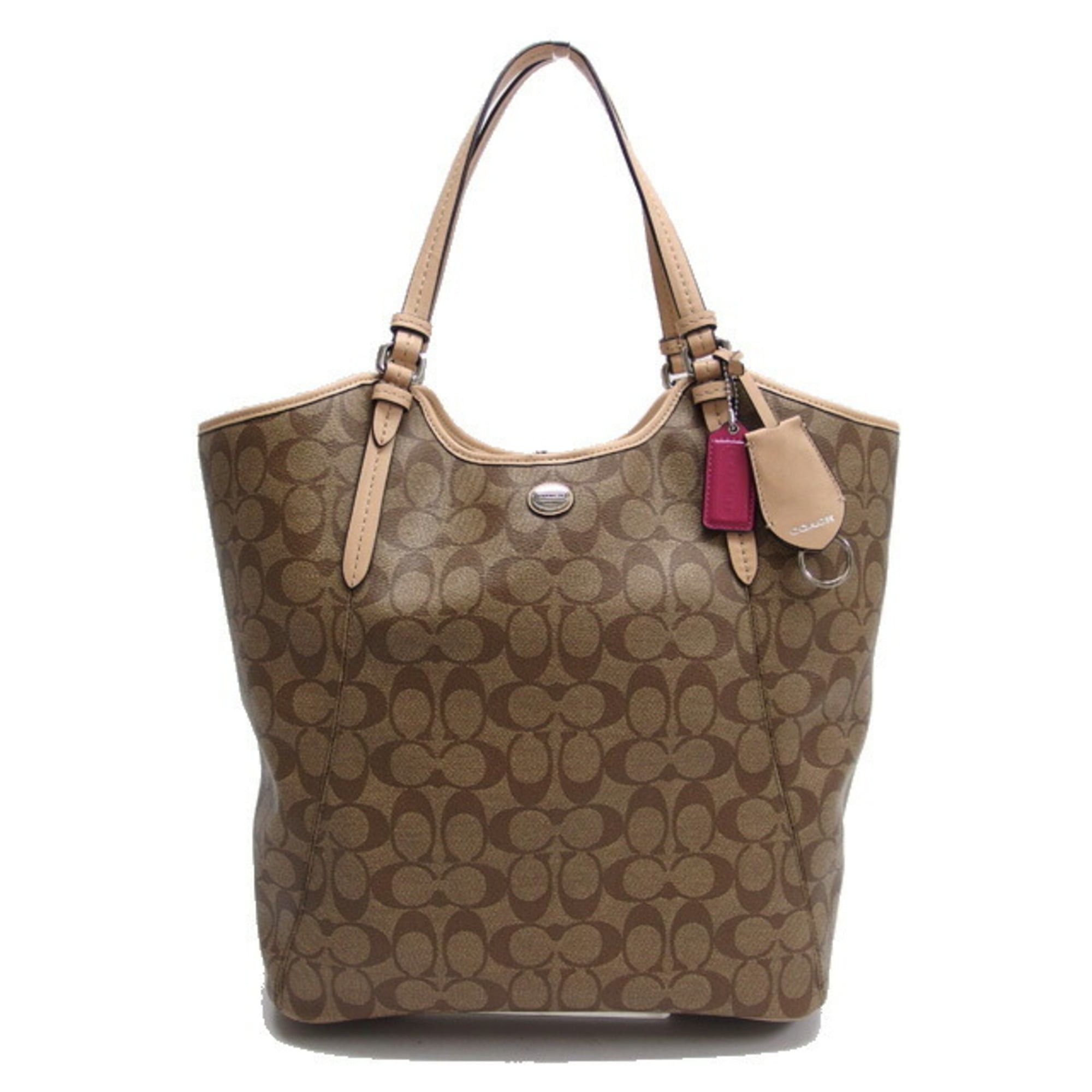 Coach Coach Signature Tote Bag, Beige x Brown Size ONE SIZE - 1 Thumbnail