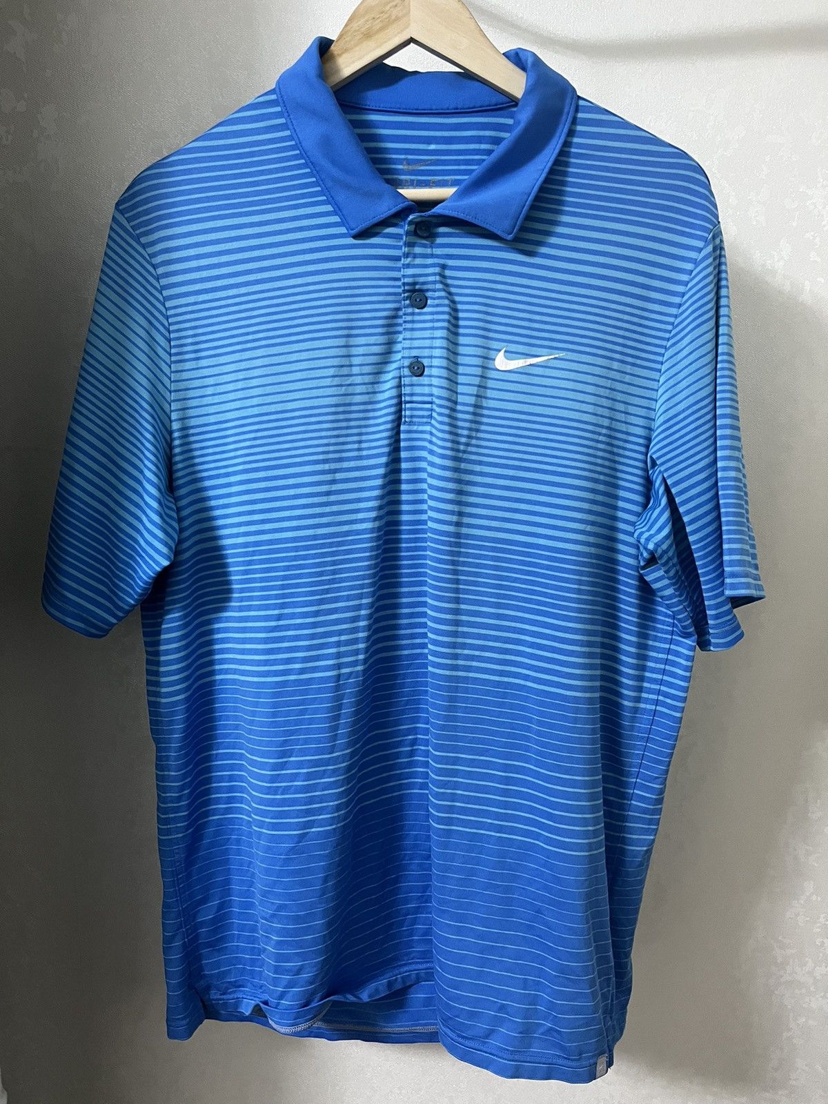 Nike × Vintage Nike Tennis Nadal ATP Vintage Striped Polo Size US L / EU 52-54 / 3 - 1 Thumbnail