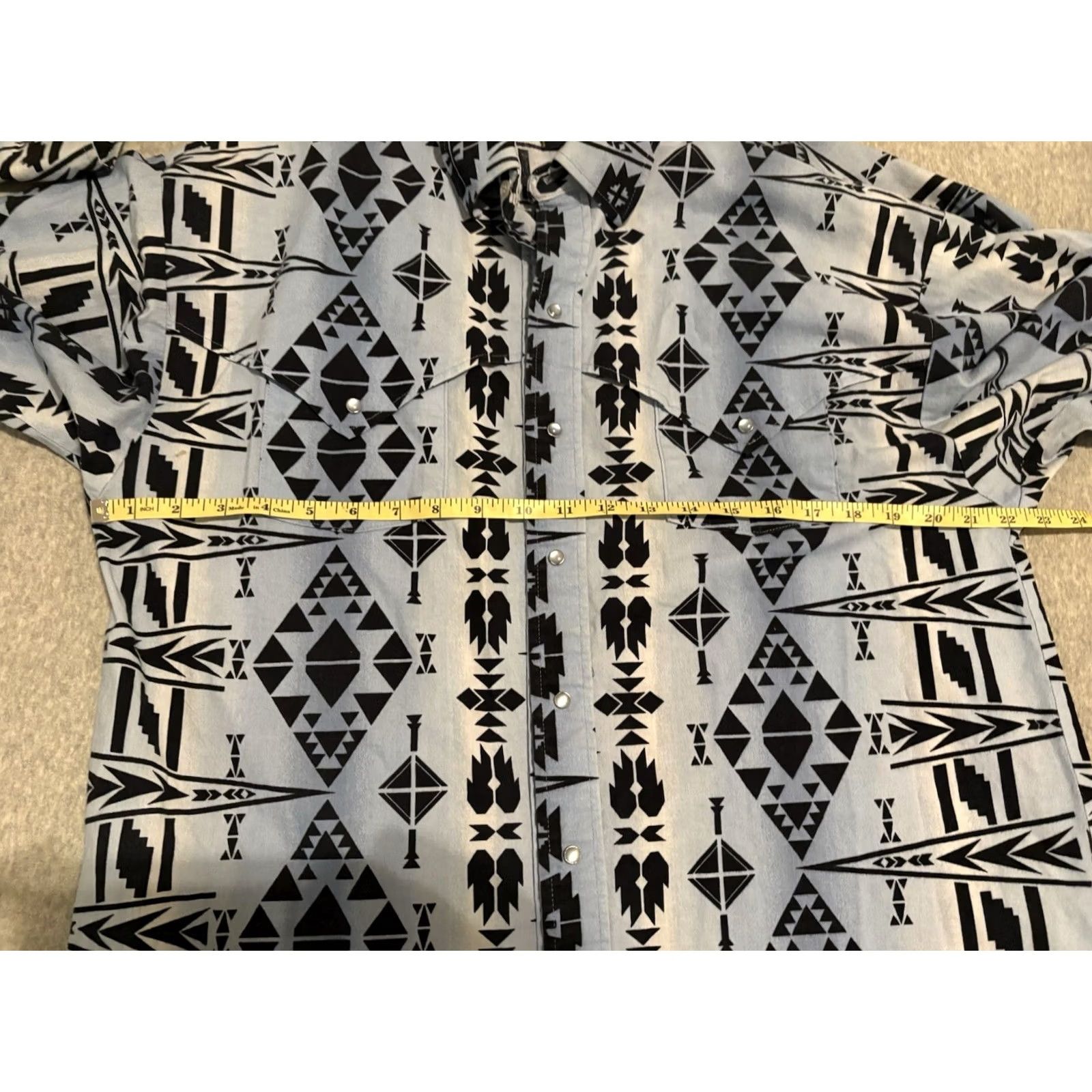 Vintage VINTAGE Panhandle Slim Shirt Western Mens Large Blue Pearl Snap Aztec Cowboy Size US L / EU 52-54 / 3 - 5 Thumbnail