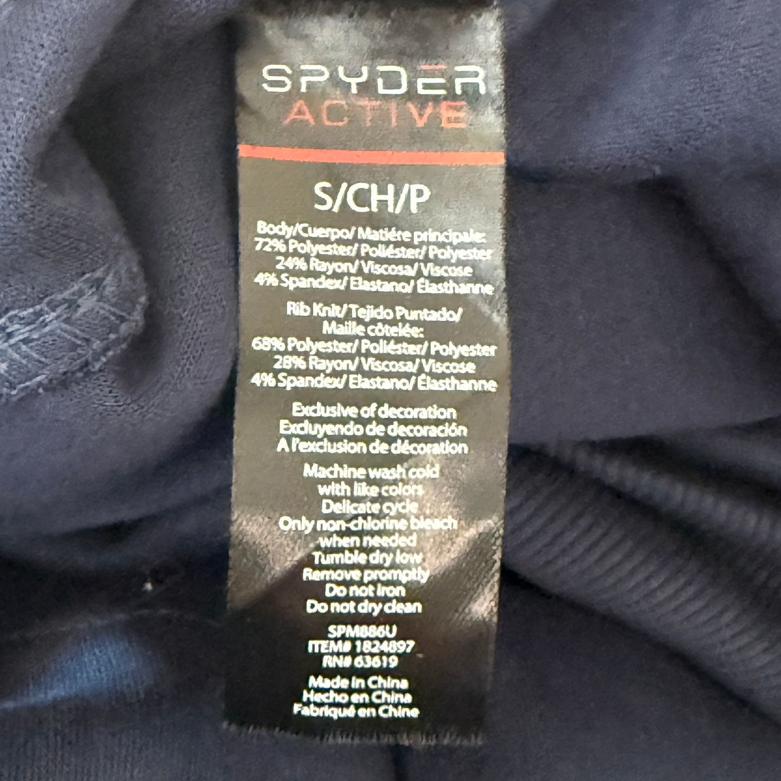 Spyder Spyder Active Full Zip Hoodie Poly/Rayon ProW Navy Sz Small Size US S / EU 44-46 / 1 - 9 Thumbnail