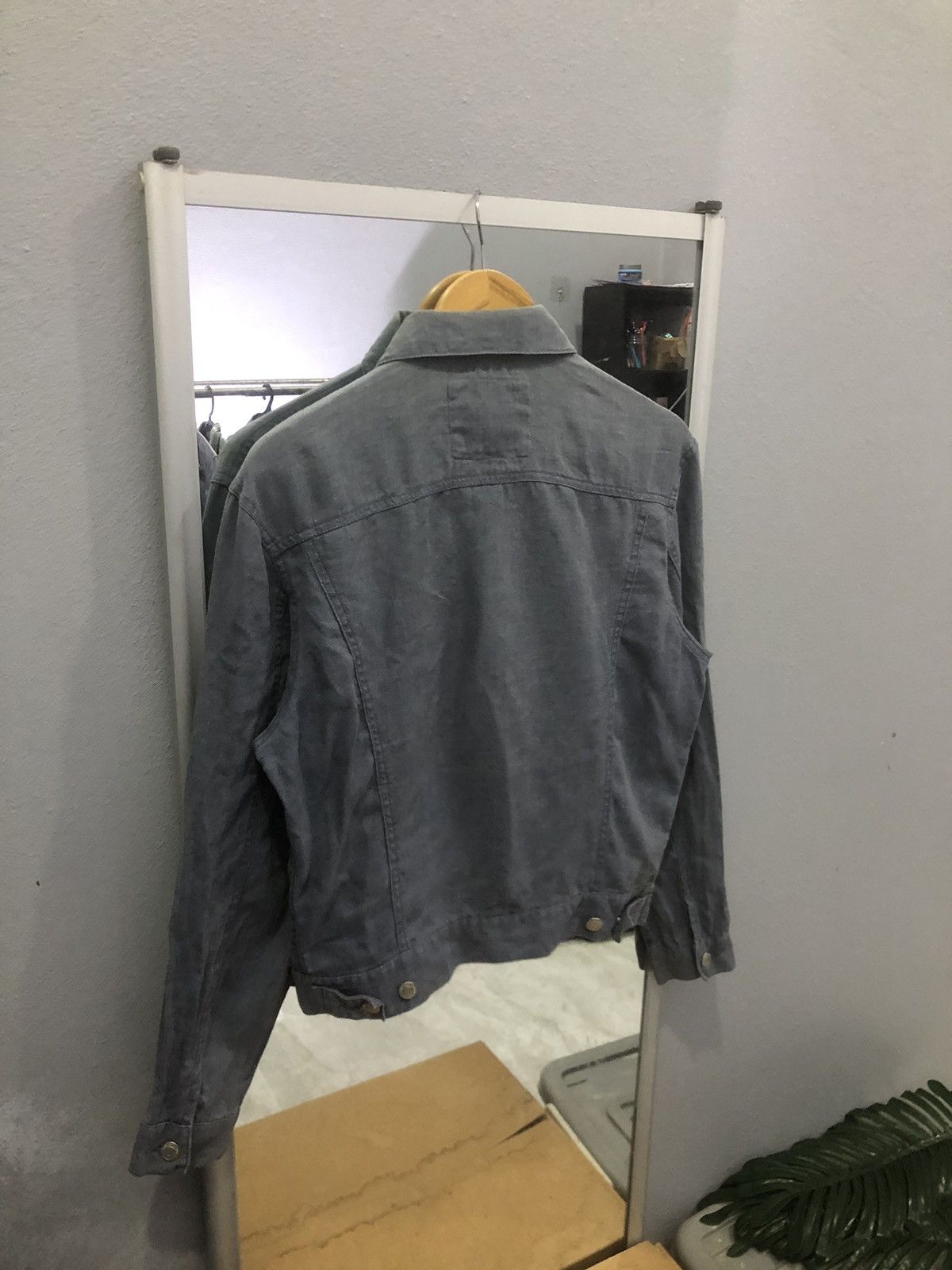 Japanese Brand Valman Japan 100% Linen Denim Style Trucker Jacket Size US XS / EU 42 / 0 - 13 Thumbnail