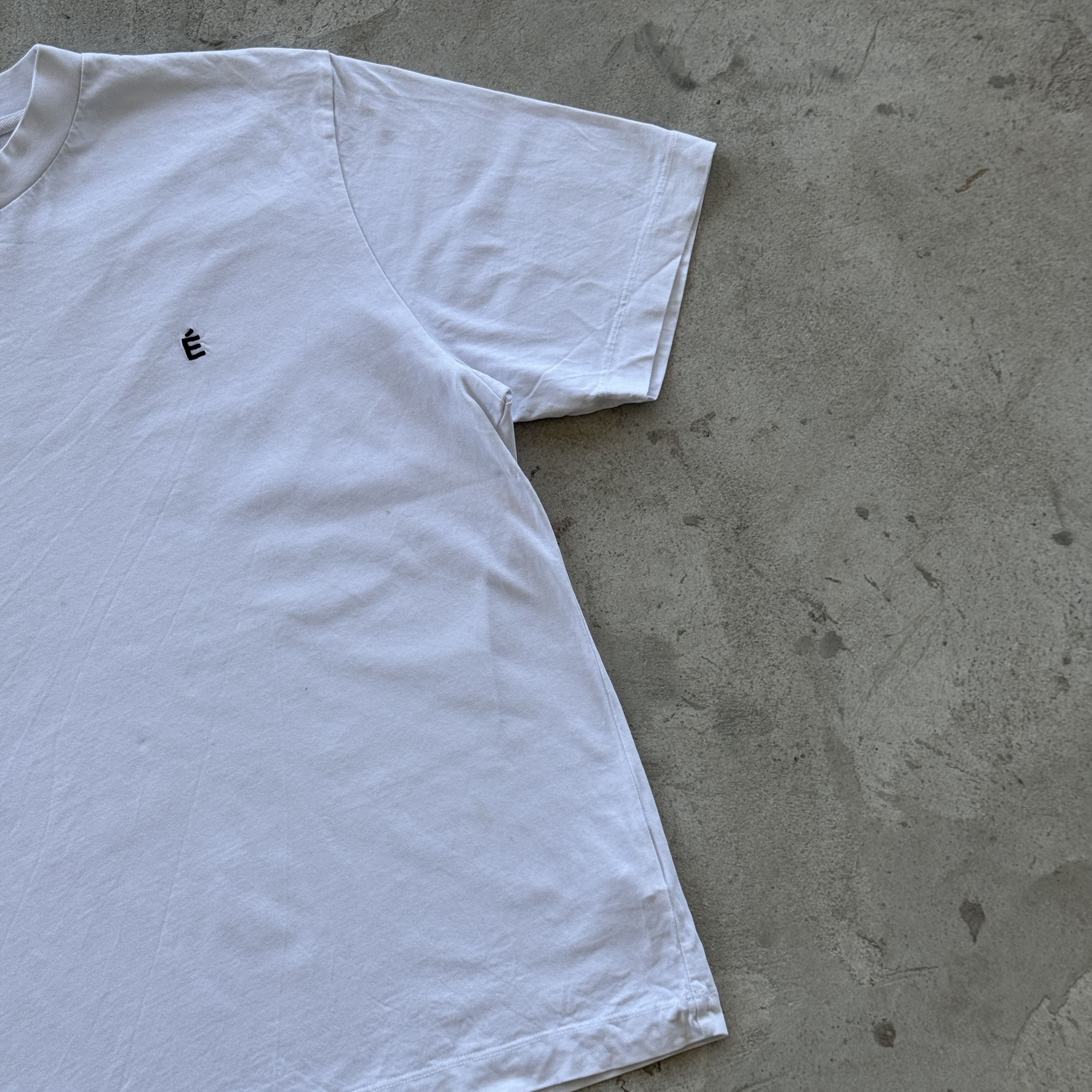 Etudes Etudes White Logo Embroidered Cotton T-Shirt Size XL Size US XL / EU 56 / 4 - 2 Thumbnail