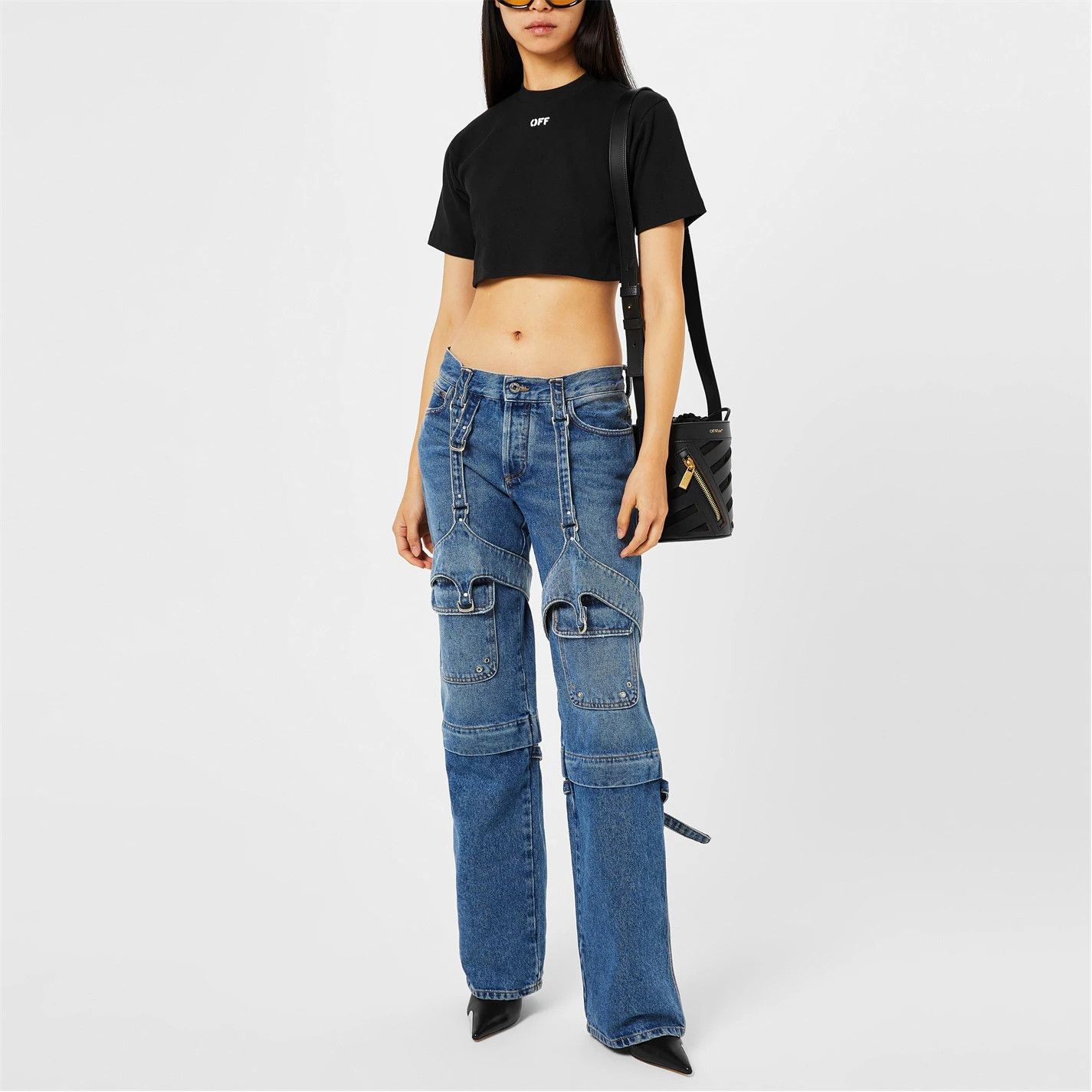 Off-White o1g2r1mq1224 Cargo Zip Jean in Blue Size 30" / US 8 / IT 44 - 4 Thumbnail
