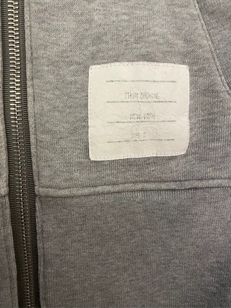 Thom Browne Thom browne Gray four-striped zipper jacket 2504-Nextarrow Size US XS / EU 42 / 0 - 5 Thumbnail