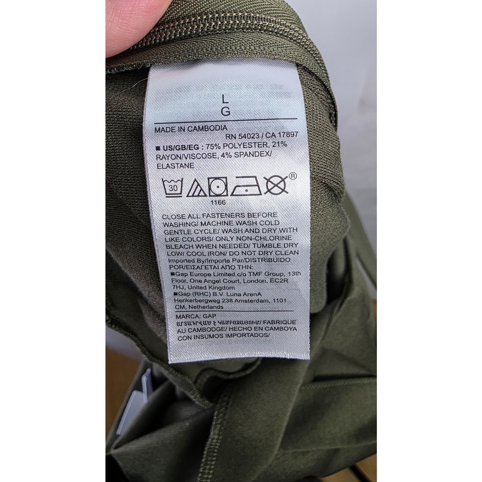 Gap GAP Olive Green Sleeveless Wide Leg Jumpsuit Square Neck Size L / US 10 / IT 46 - 5 Thumbnail