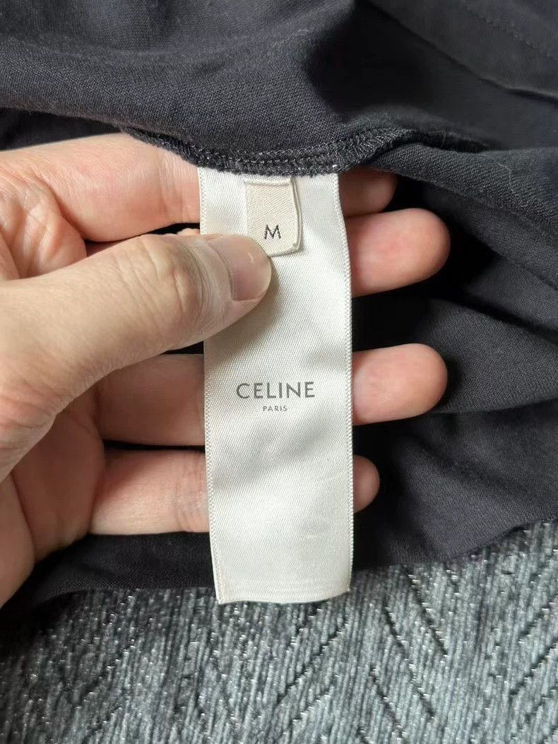 Celine Celine Black Logo Short Sleeve TShirt Size US M / EU 48-50 / 2 - 4 Thumbnail