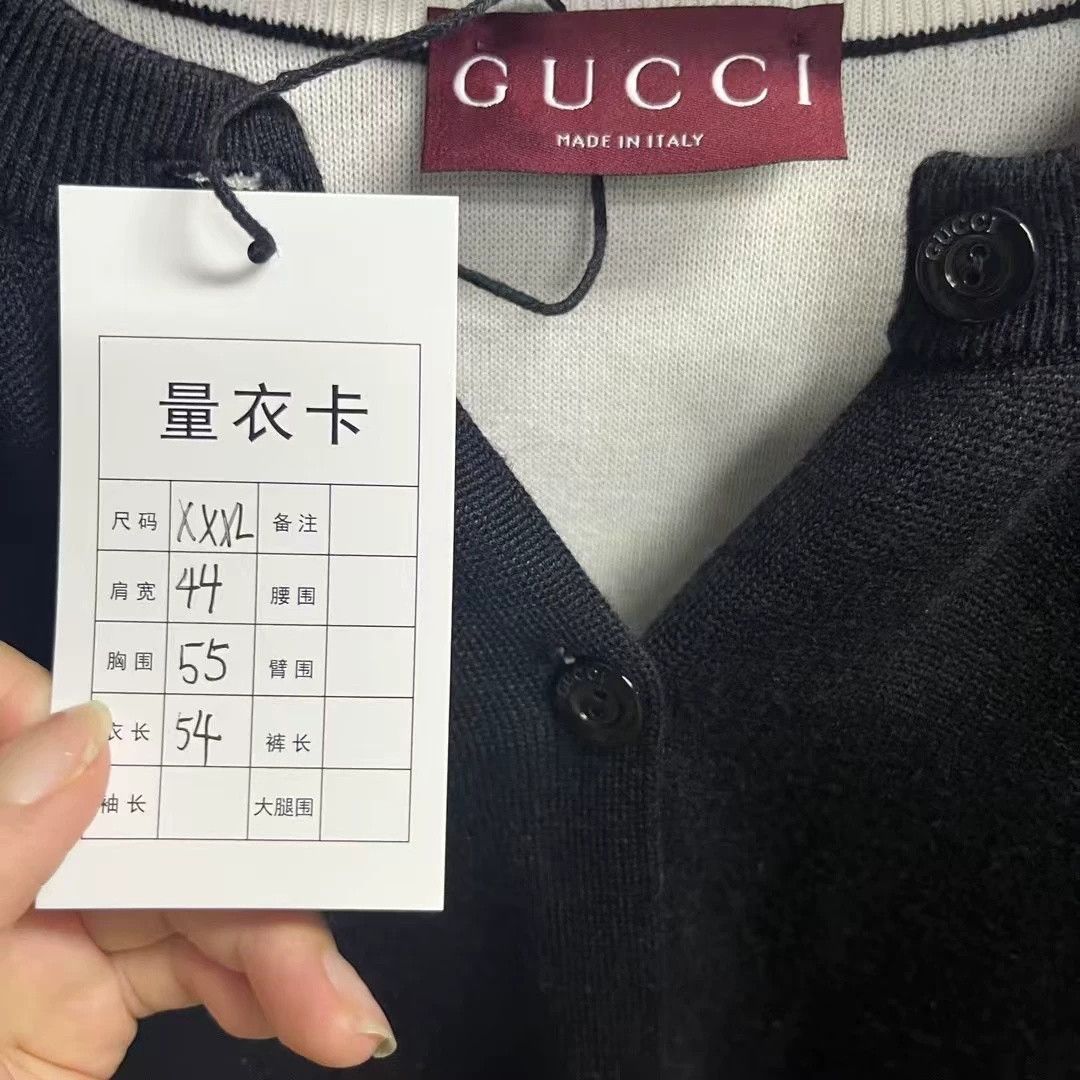 Gucci Gucci Black Wool Blend Jacquard Knit Sweater Size US XXL / EU 58 / 5 - 2 Thumbnail