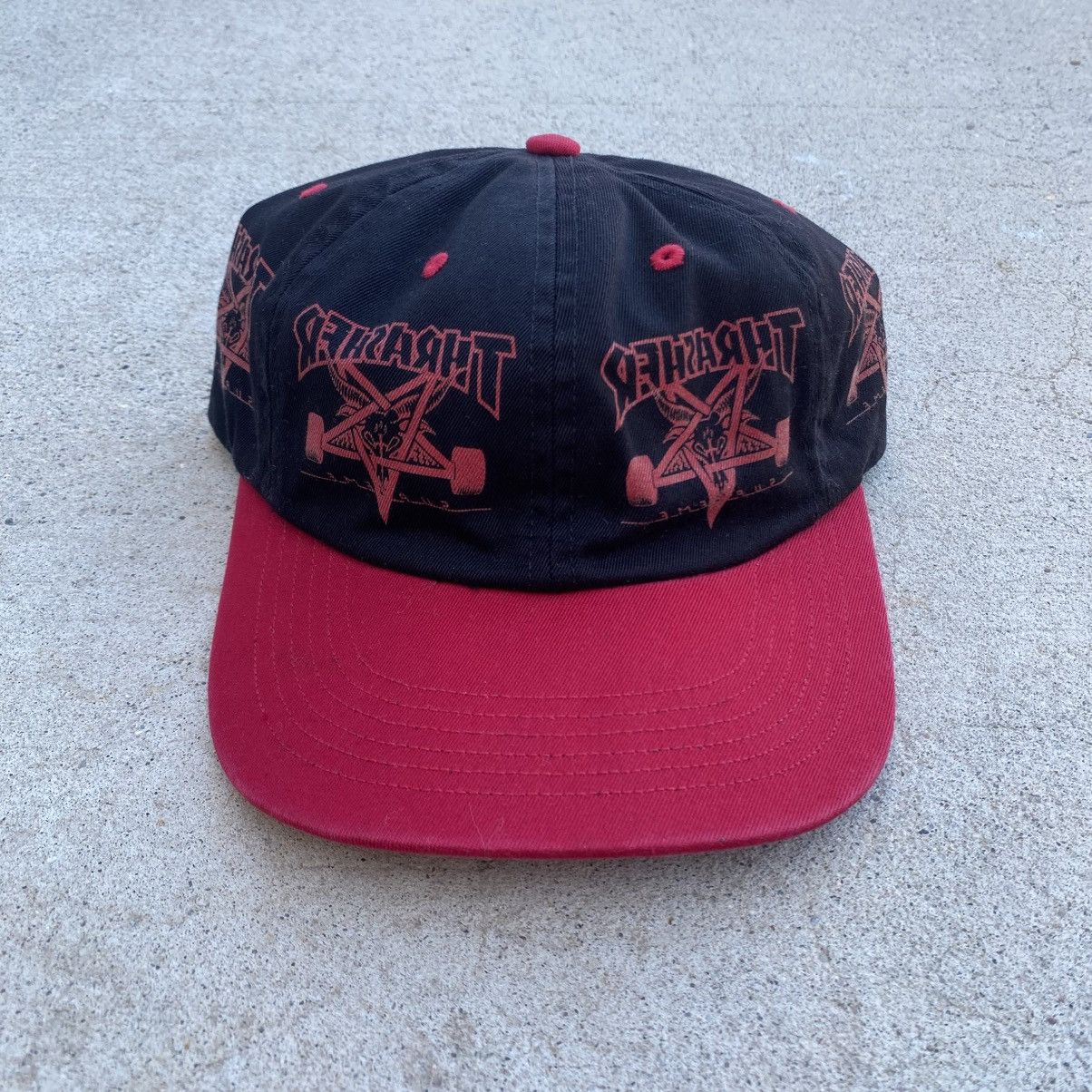 Supreme Supreme Thrasher 6-Panel Hat Fitted Medium Black Red 2021 Size ONE SIZE - 2 Thumbnail