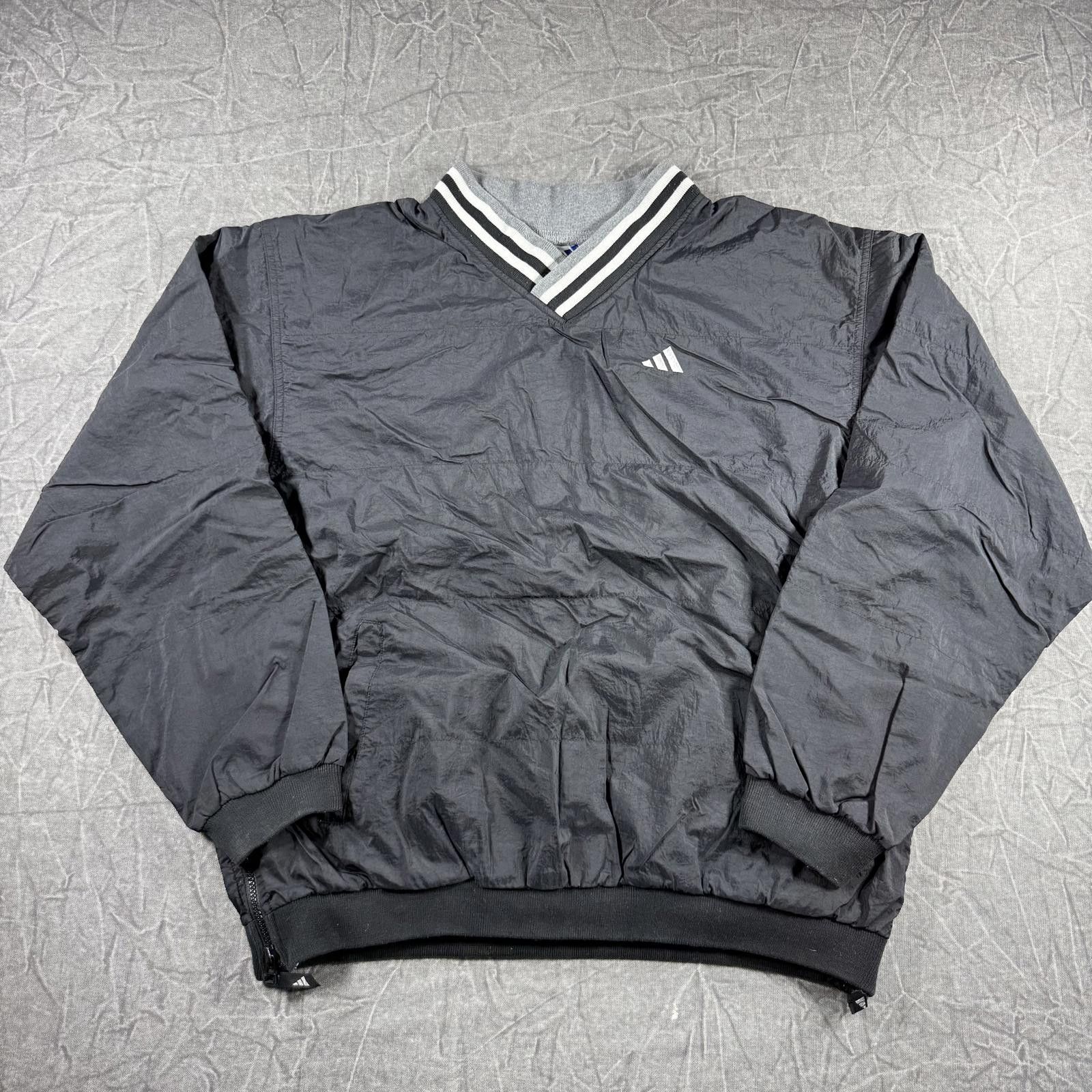 Adidas Adidas Jacket Men's L Black Windbreaker Zipper Pocket VTG Size US L / EU 52-54 / 3 - 2 Thumbnail