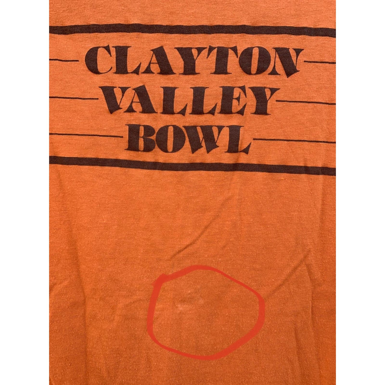 Hanes VINTAGE Hanes T-Shirt Men Orange 50/50 Clayton Valley Bowl Back Graphic Crew Neck Short Sleeve Size M Size US M / EU 48-50 / 2 - 6 Thumbnail